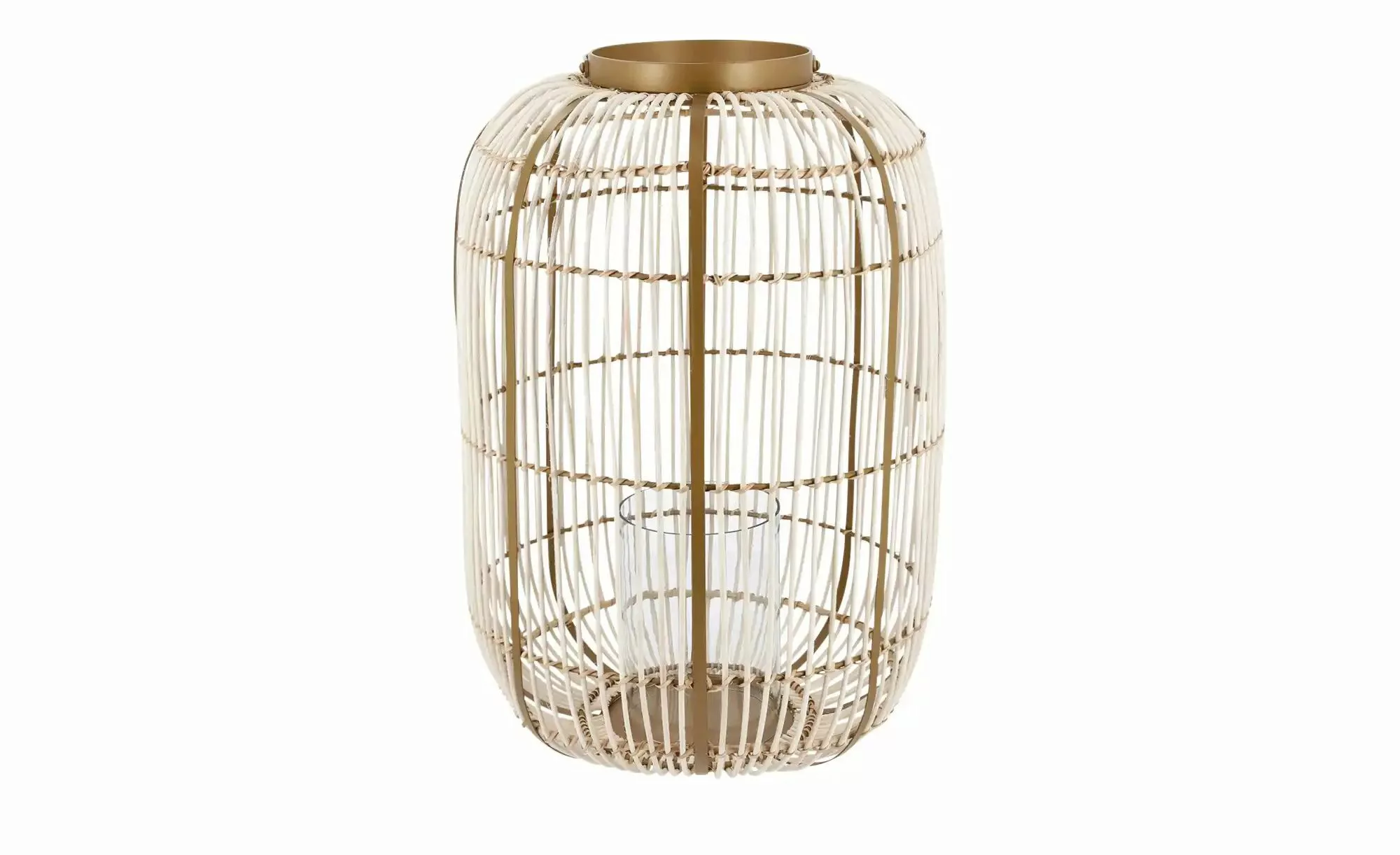 Jette Home Rattanlaterne ¦ holzfarben ¦ Glas , Eisen, Rattan ¦ Maße (cm): H günstig online kaufen