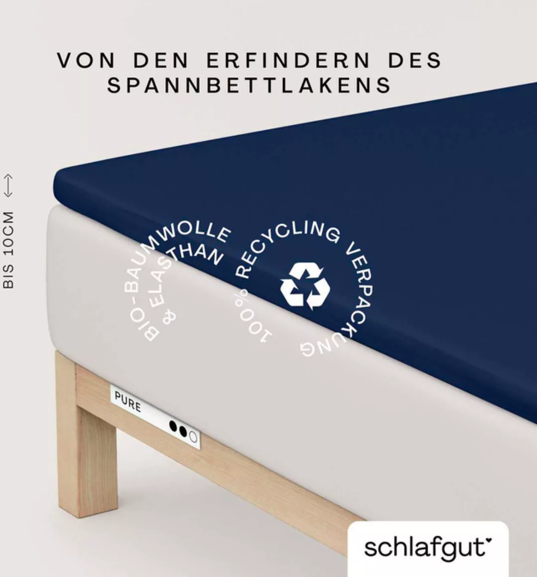 Schlafgut Spannbettlaken »PURE TOPPER in Gr. 90x200, 140x200 oder 180x200 c günstig online kaufen