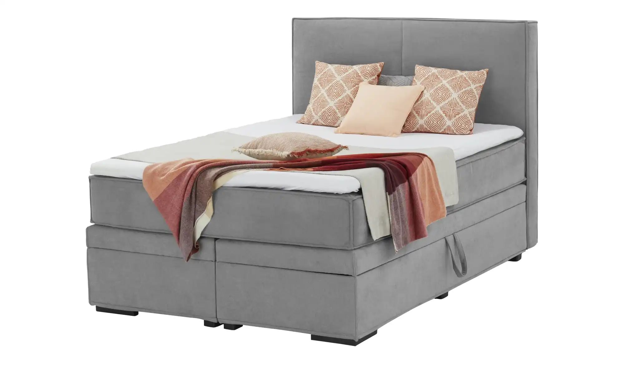 Boxi Boxspringbett mit Bettkasten Boxi Urban ¦ grau ¦ Maße (cm): B: 140 H: günstig online kaufen