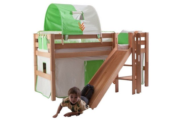 58 aufm Kessel Bettgestell Spielbett Gelya 208x186x113 Hochbett Massivholz günstig online kaufen