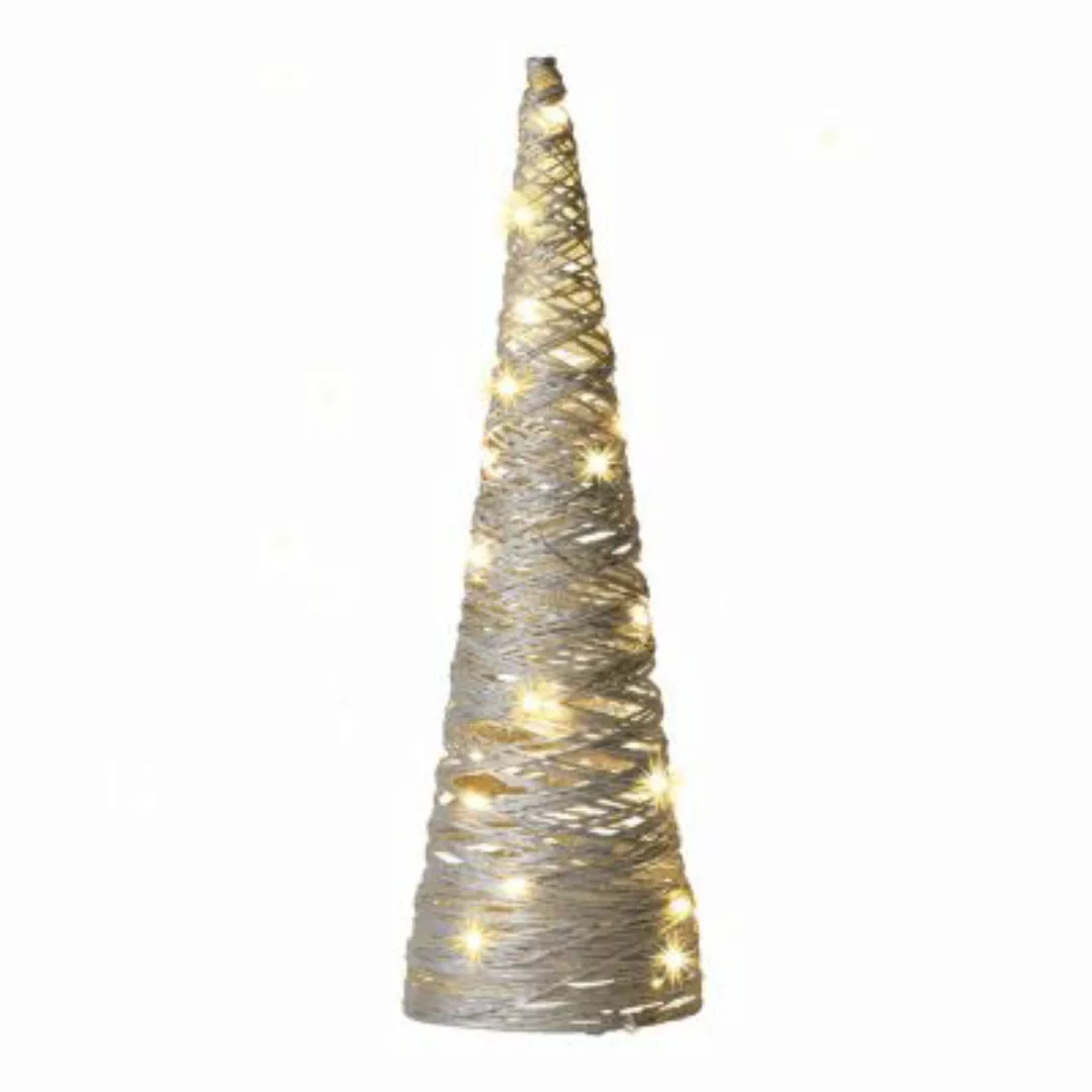 amare® AMARE Dekoration LED Pyramide 40 cm silber/weiß günstig online kaufen