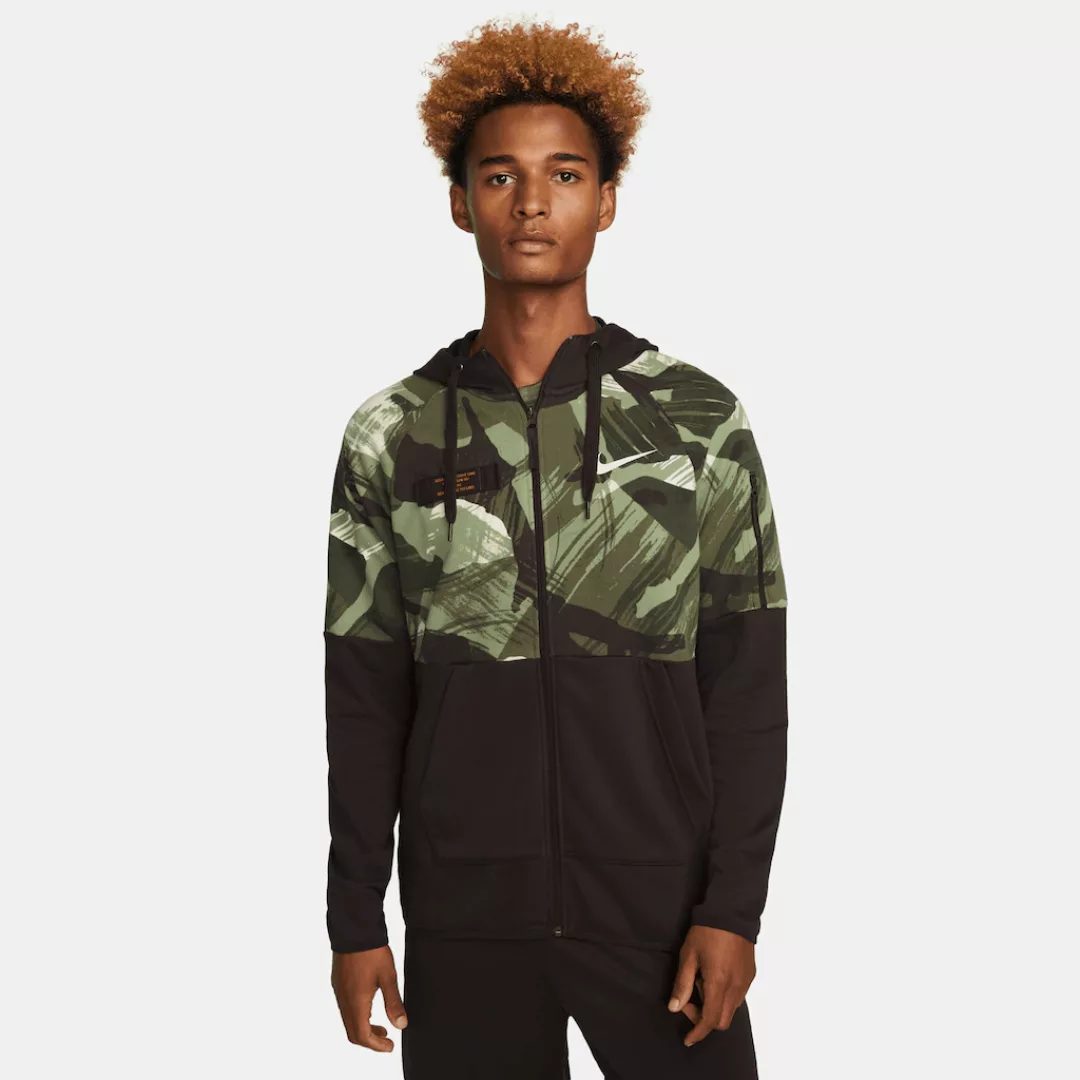 Nike Kapuzensweatjacke "DRI-FIT FLEECE MENS FULL-ZIP CAMO FITNESS HOODIE" günstig online kaufen