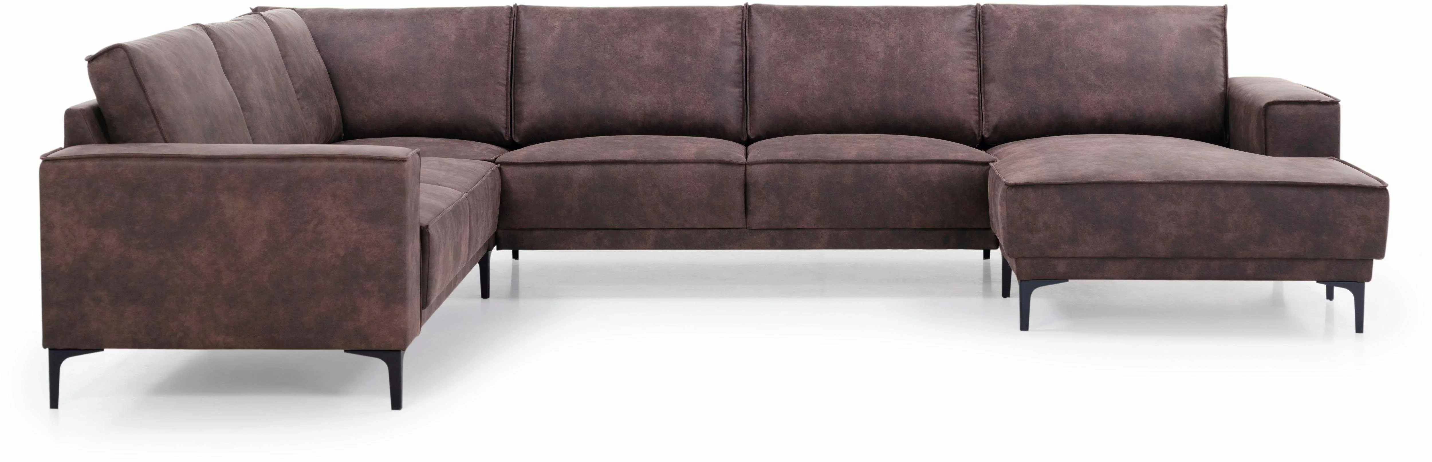 Places of Style Wohnlandschaft "XXL Sofa Oland, Struktur, Flachgewebe, Luxu günstig online kaufen