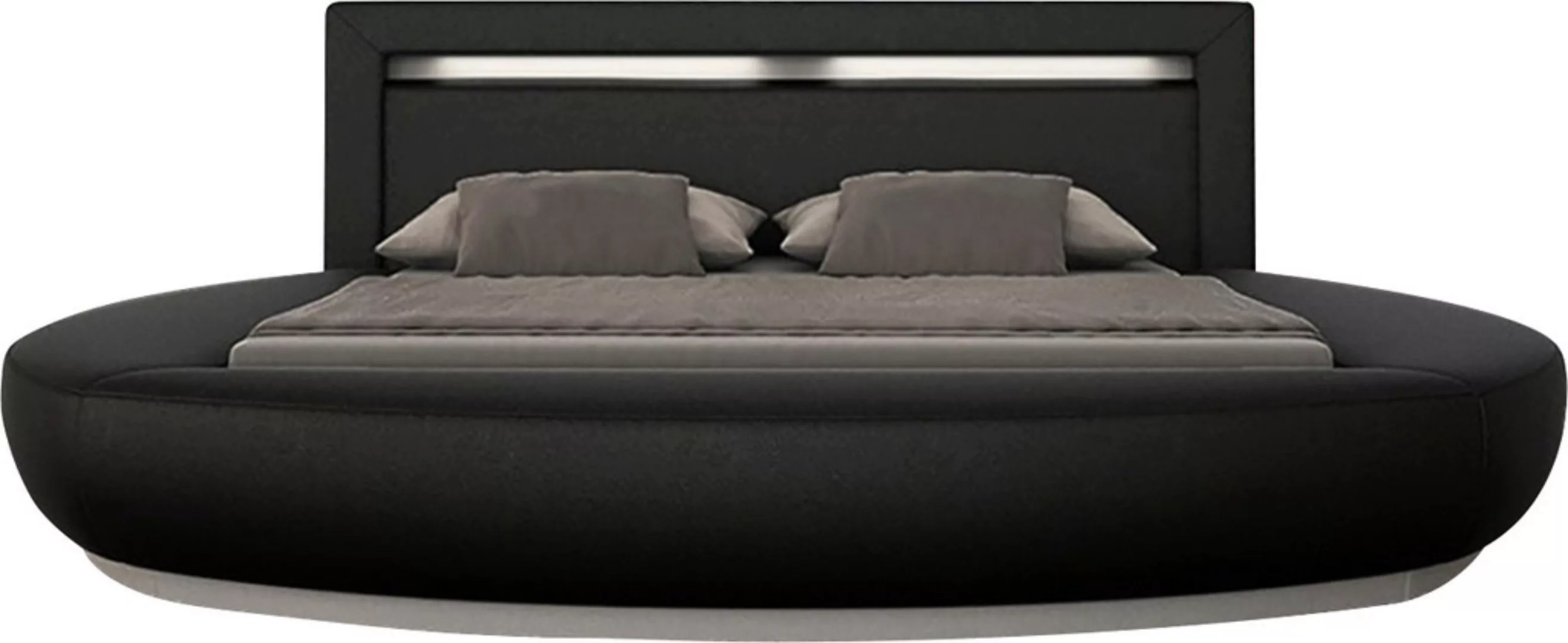 SalesFever Rundbett, mit LED-Beleuchtung im Kopfteil, Design Bett in Kunstl günstig online kaufen