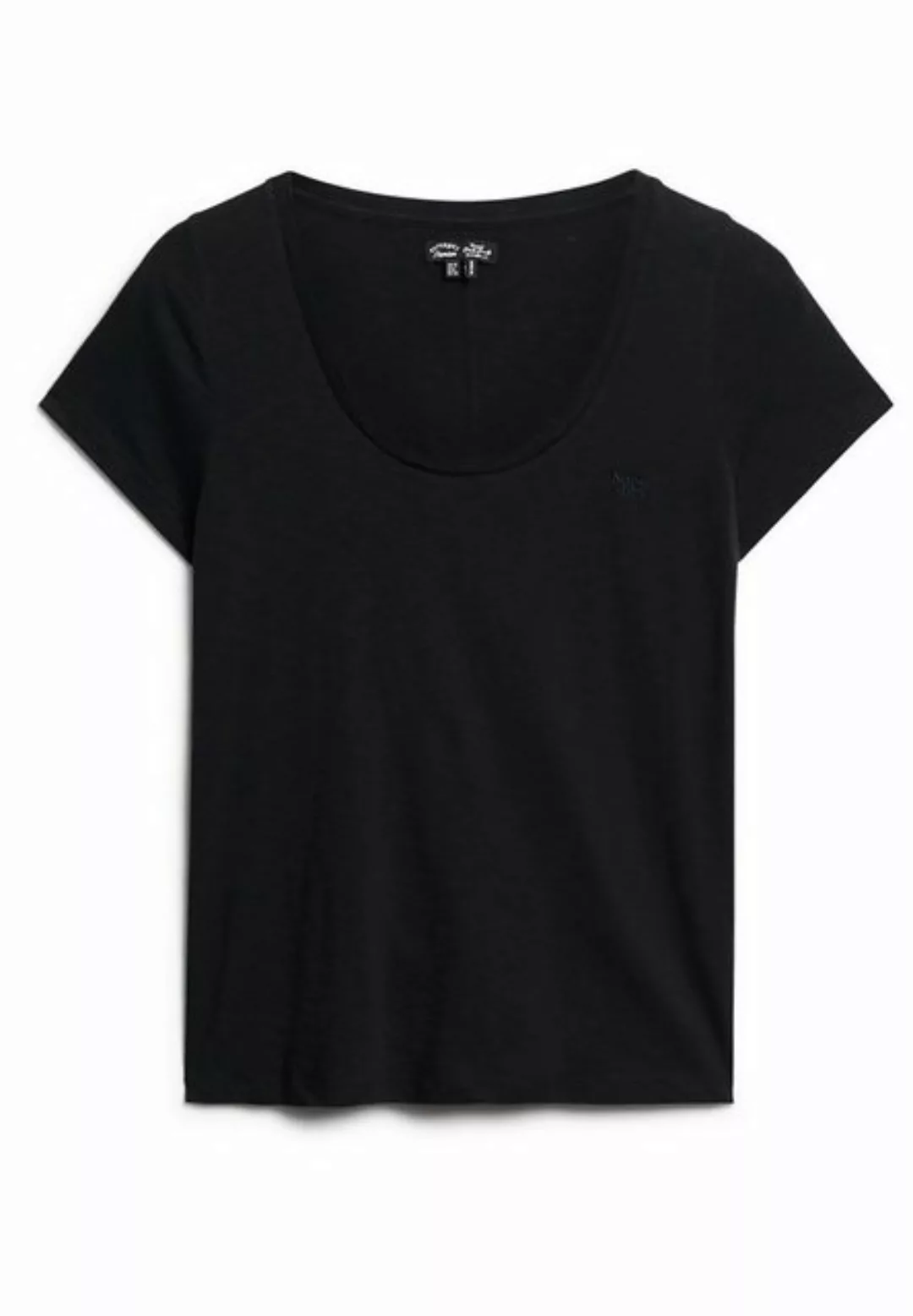 Superdry T-Shirt Superdry Damen T-Shirt SCOOP NECK TEE Black günstig online kaufen