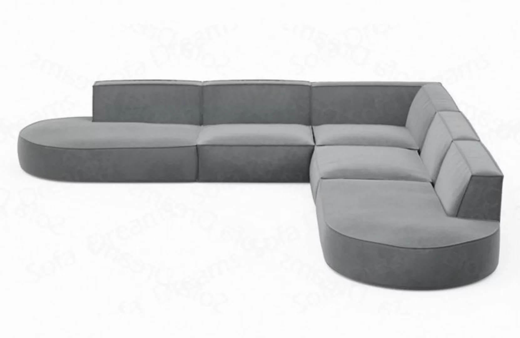 Sofa Dreams Ecksofa Polster Eck Stoffsofa Samtstoff Ecksofa Couch Alegranza günstig online kaufen