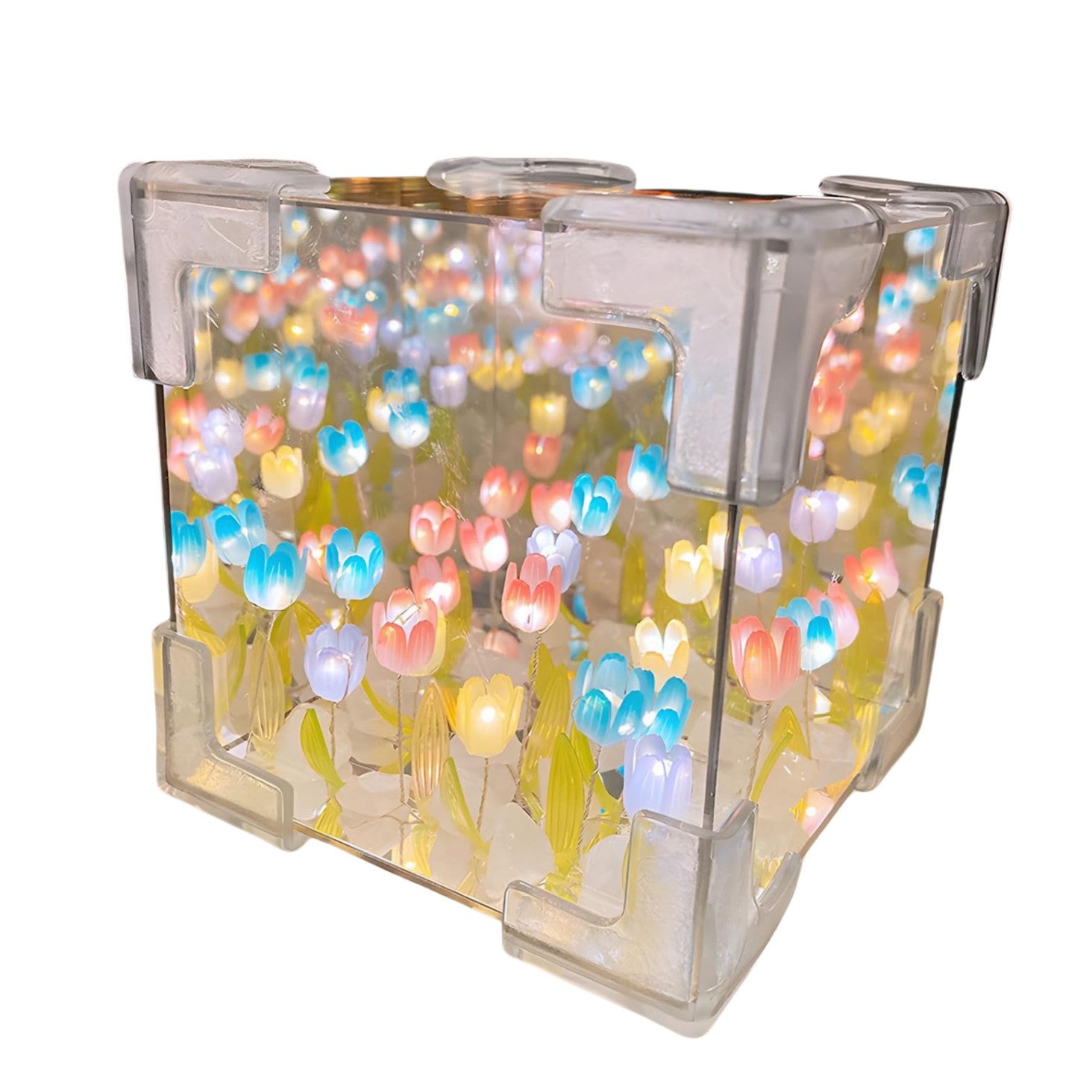BlingBin LED Nachtlicht DIY Tulpenwürfel Spiegel günstig online kaufen