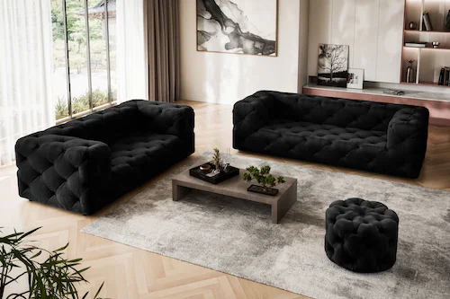 Places of Style 3-Sitzer »FOLLINA«, 3-Sitzer Sofa mit klassischer Chesterfi günstig online kaufen