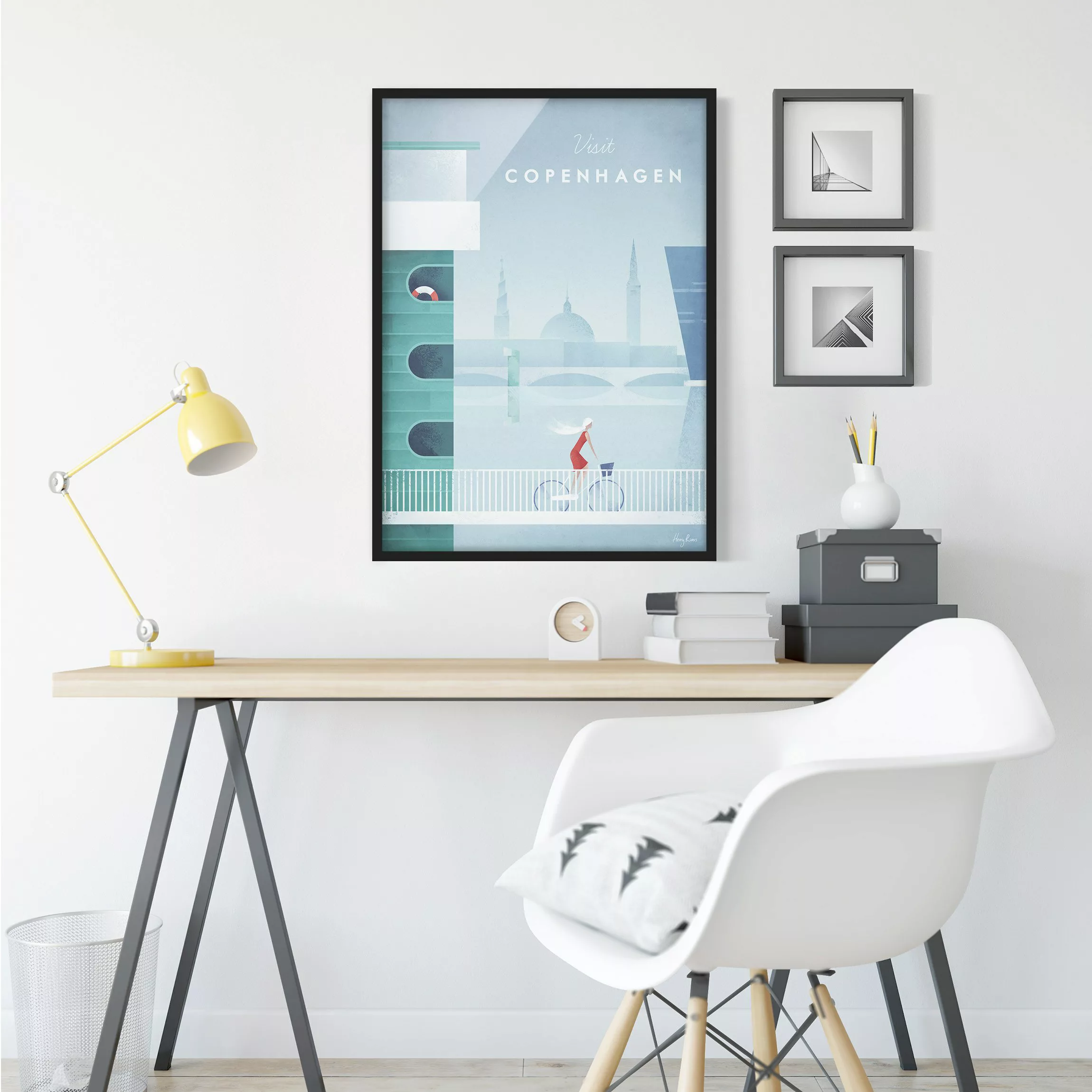 Bild mit Rahmen Architektur & Skyline - Hochformat Reiseposter - Kopenhagen günstig online kaufen