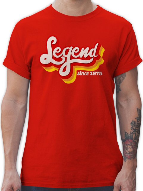 Shirtracer T-Shirt Legend since 1975 Retro Fünfzig 50. Geburtstag günstig online kaufen