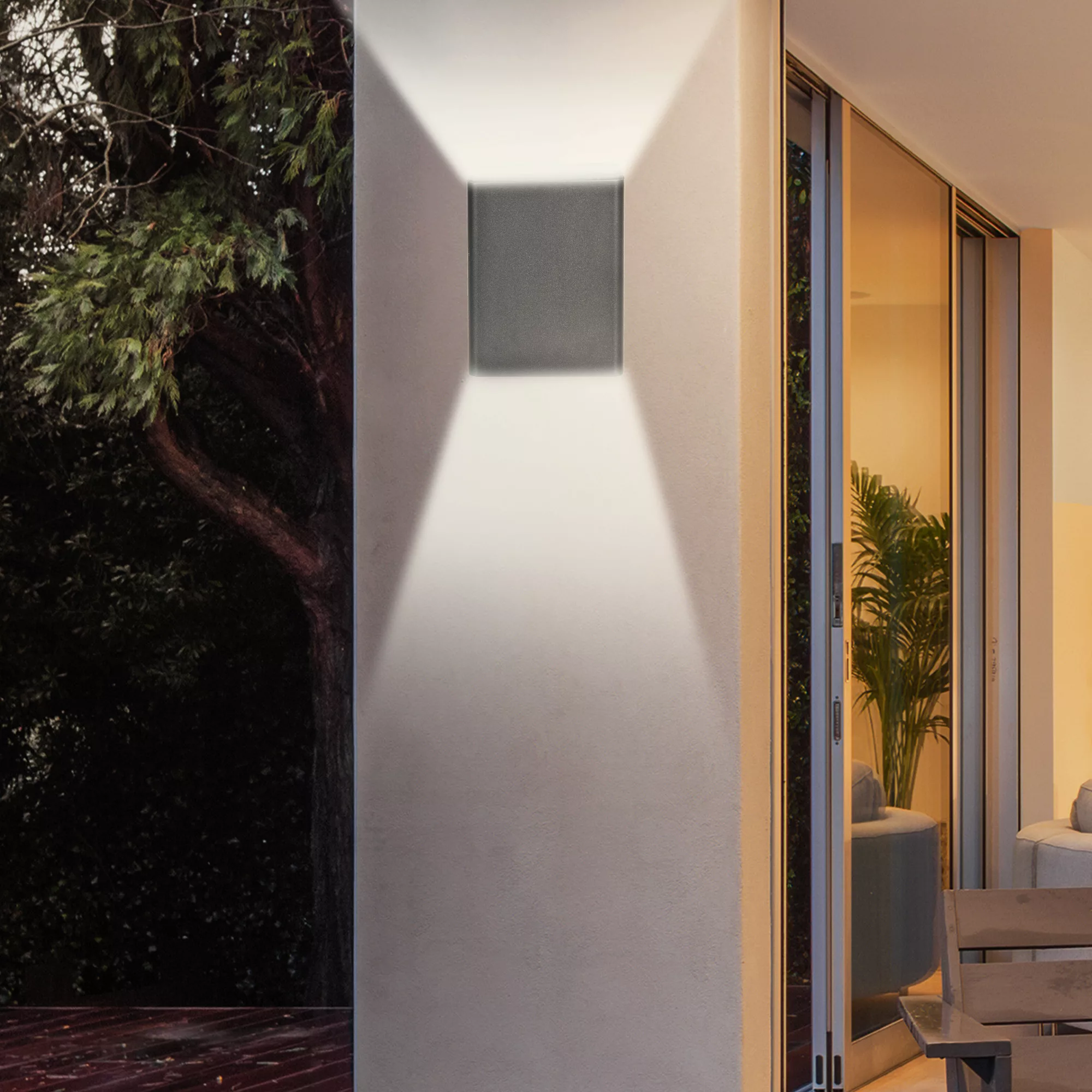 Outsunny Wandleuchte  Außen LED Gartenlampe, 3000K warmweiß, verstellbarer günstig online kaufen