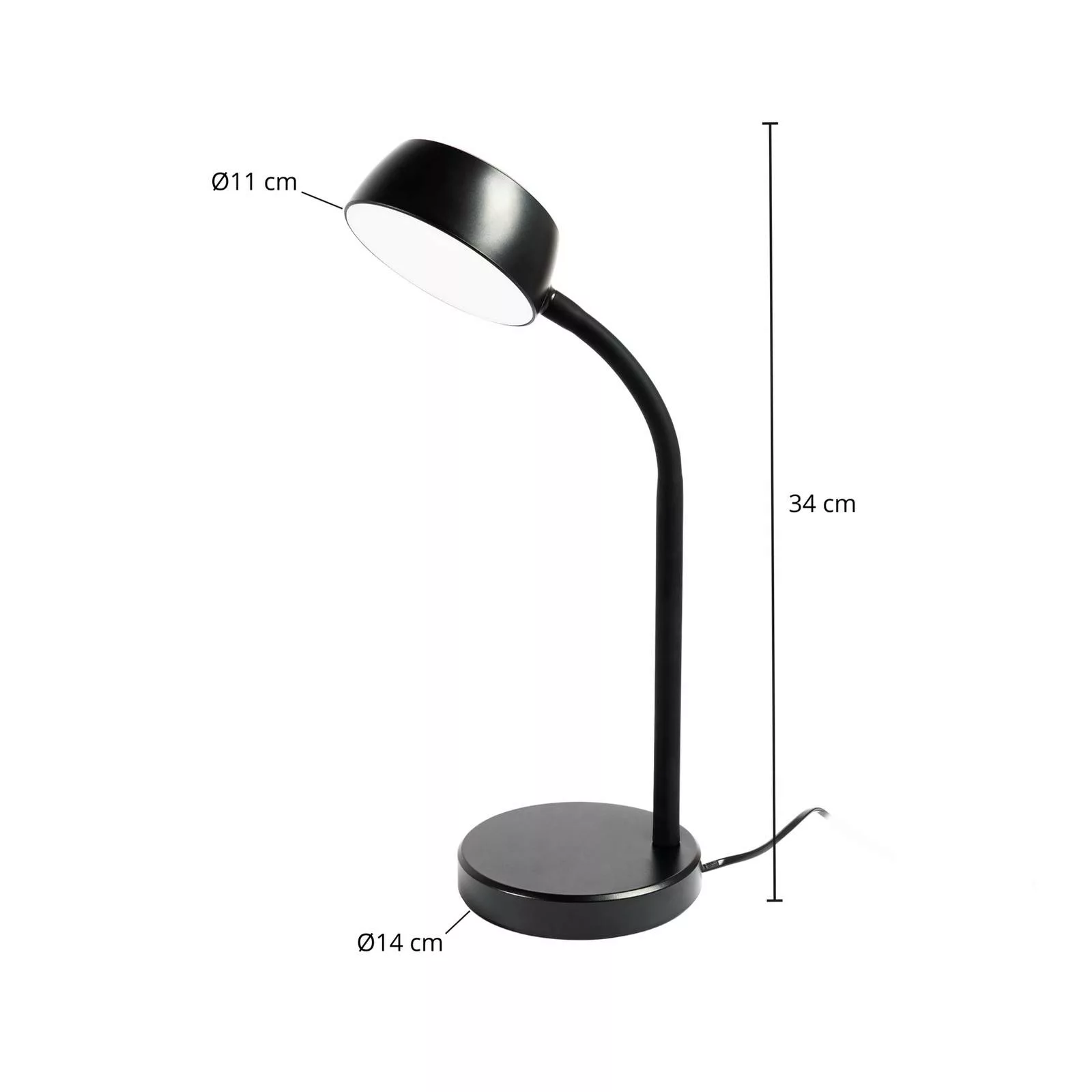 Lindby Tijan LED-Tischleuchte, schwarz, Flexarm günstig online kaufen