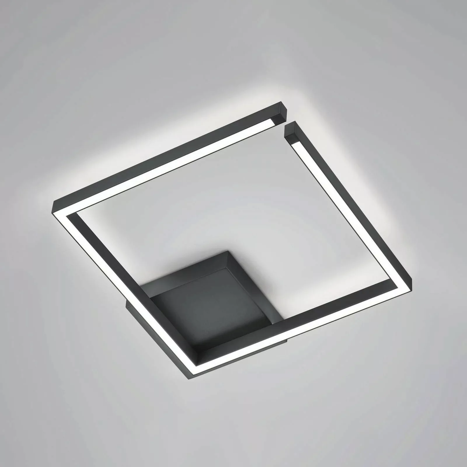 LED-Deckenleuchte Yoko, up/down, 40x40 cm, schwarz günstig online kaufen