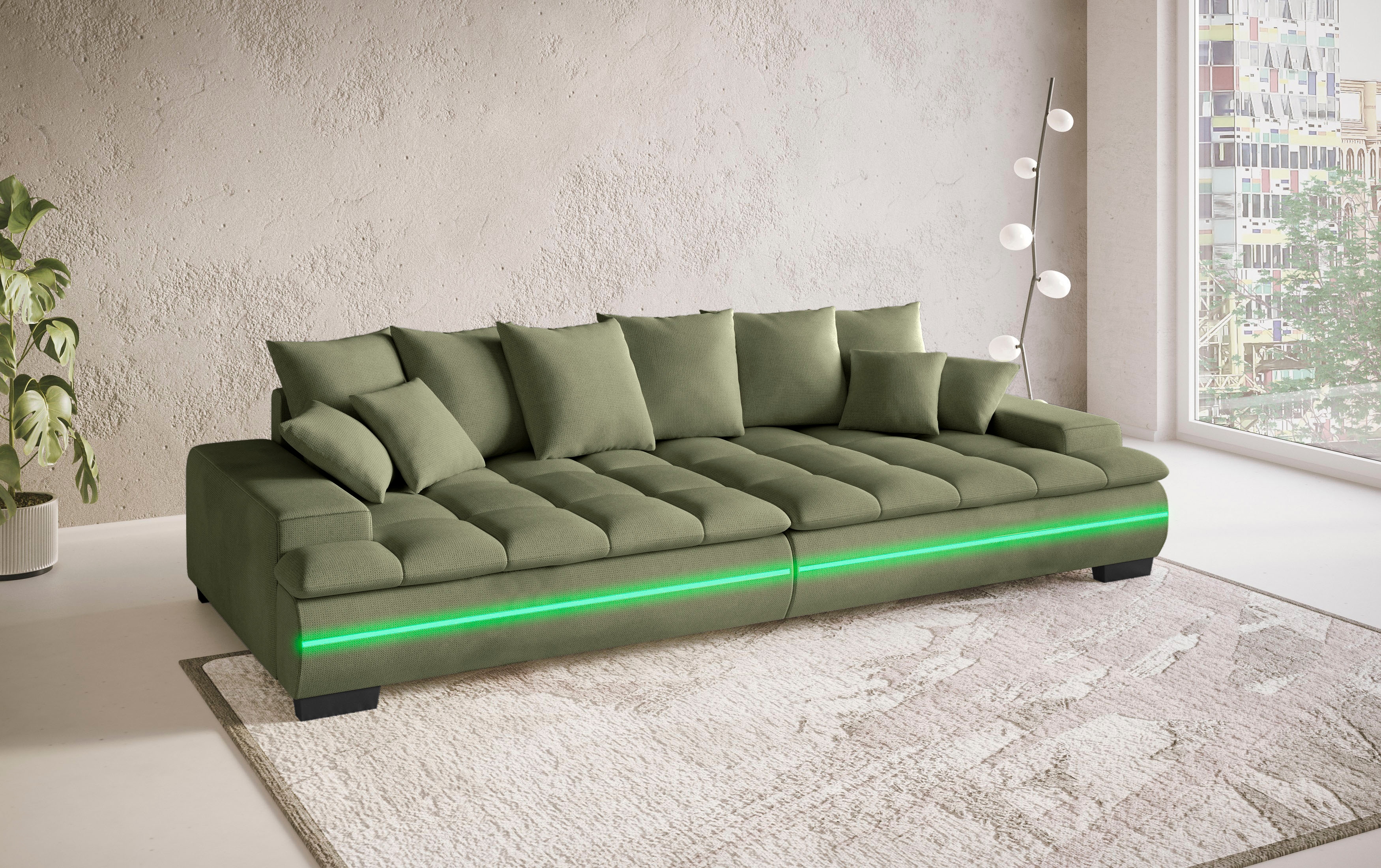 Mr. Couch Big-Sofa "Haiti II RGB-LED", RGB-LED Beleuchtung, mit Handwerklic günstig online kaufen