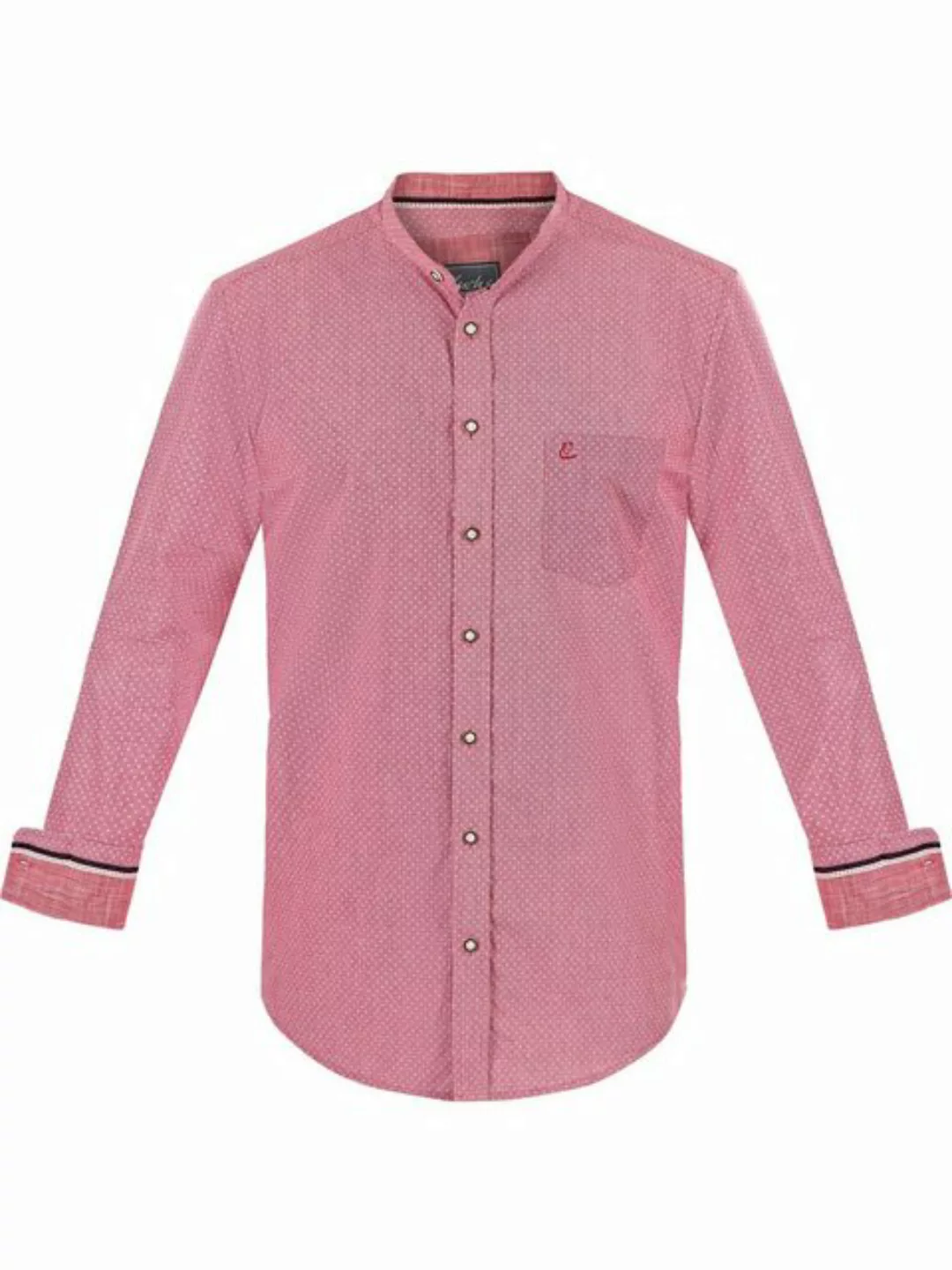 FUCHS Trachtenhemd Hemd Rupert rot mit Stehkragen günstig online kaufen