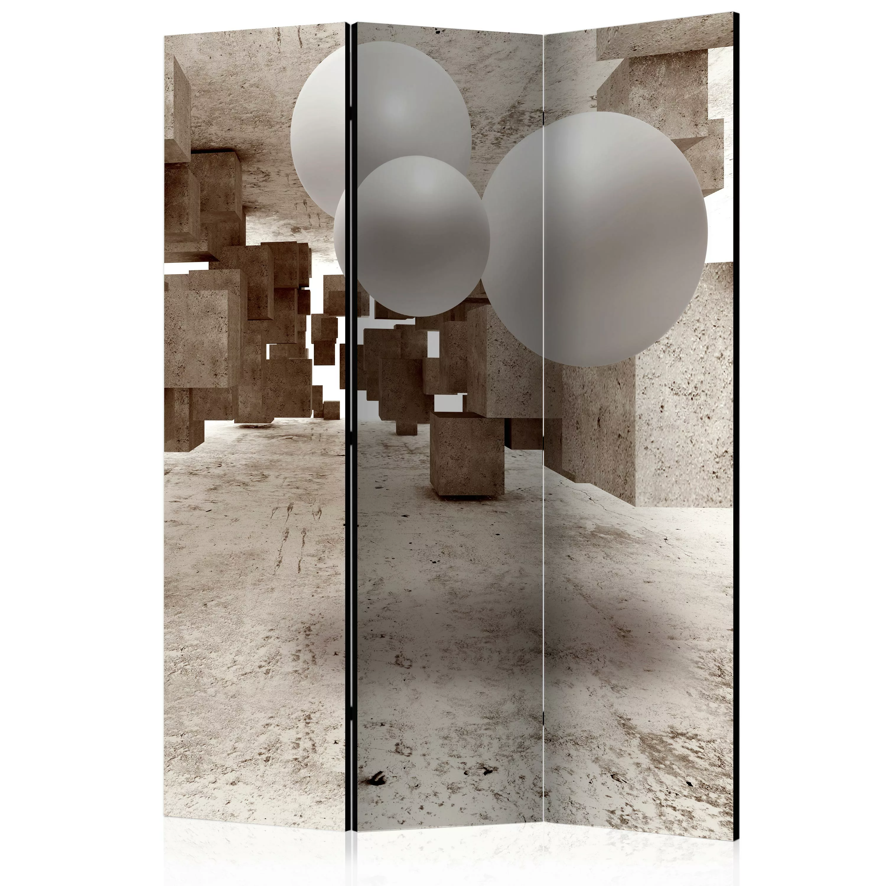 3-teiliges Paravent - Concrete Maze [room Dividers] günstig online kaufen