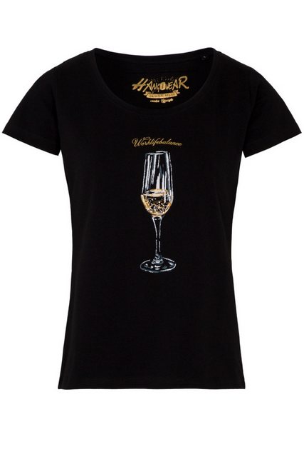 Hangowear Trachtenshirt Trachtenshirt Damen - WORKLIFEBALANCE - schwarz günstig online kaufen
