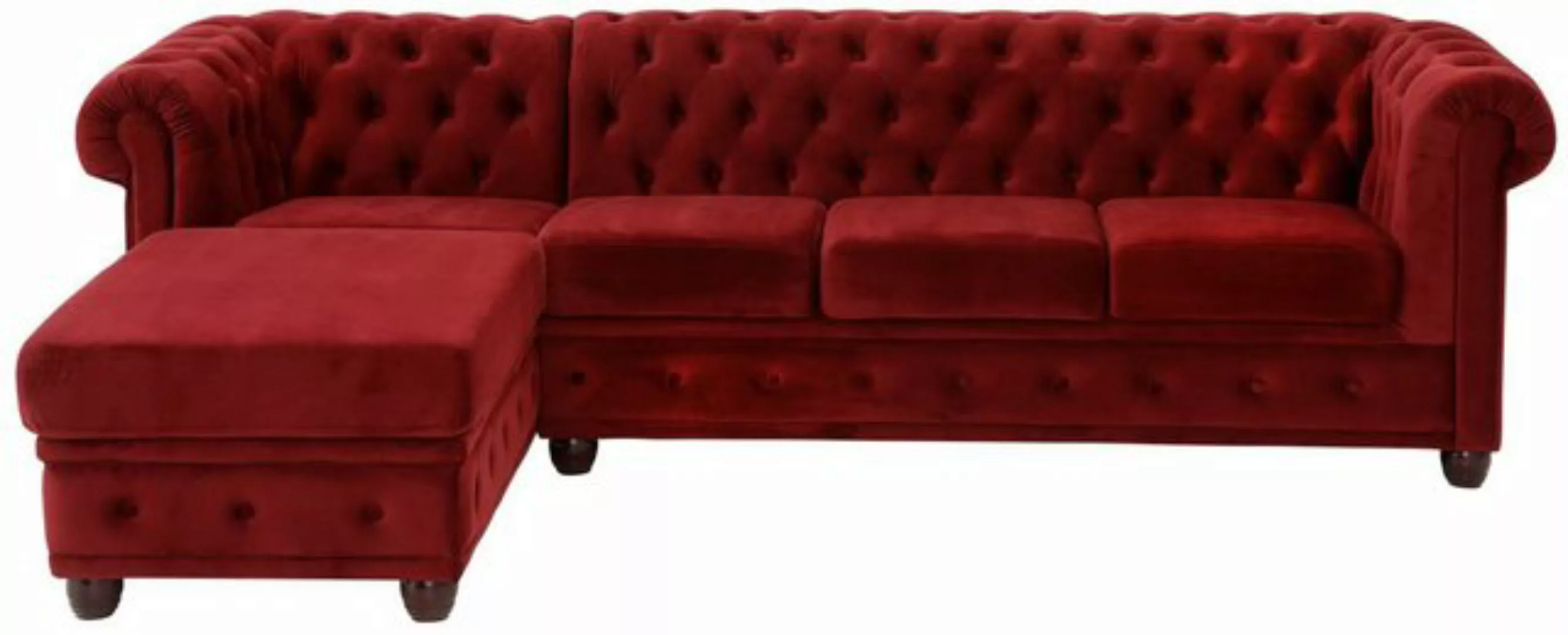 Home affaire Chesterfield-Sofa "New Castle L-Form", hochwertige Knopfheftun günstig online kaufen