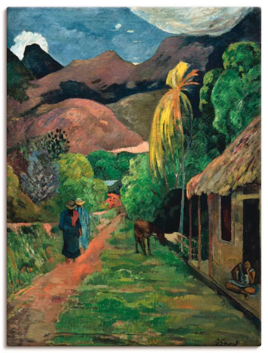 Artland Leinwandbild "Straße ins Gebirge 1891", Berge, (1 St.), auf Keilrah günstig online kaufen