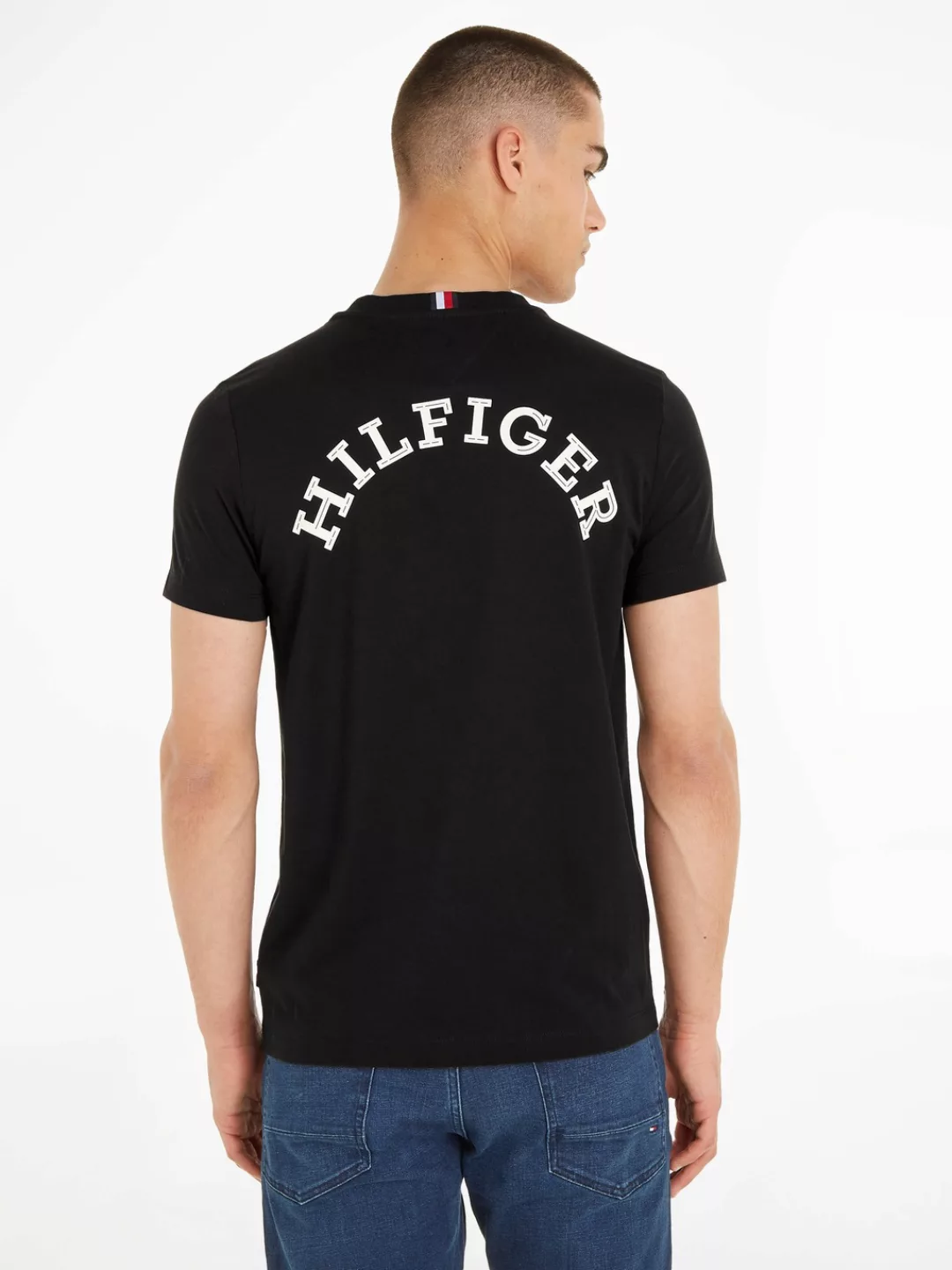 Tommy Hilfiger Kurzarmshirt "MONOTYPE BACK PRINT", mit großem Hilfiger Prin günstig online kaufen