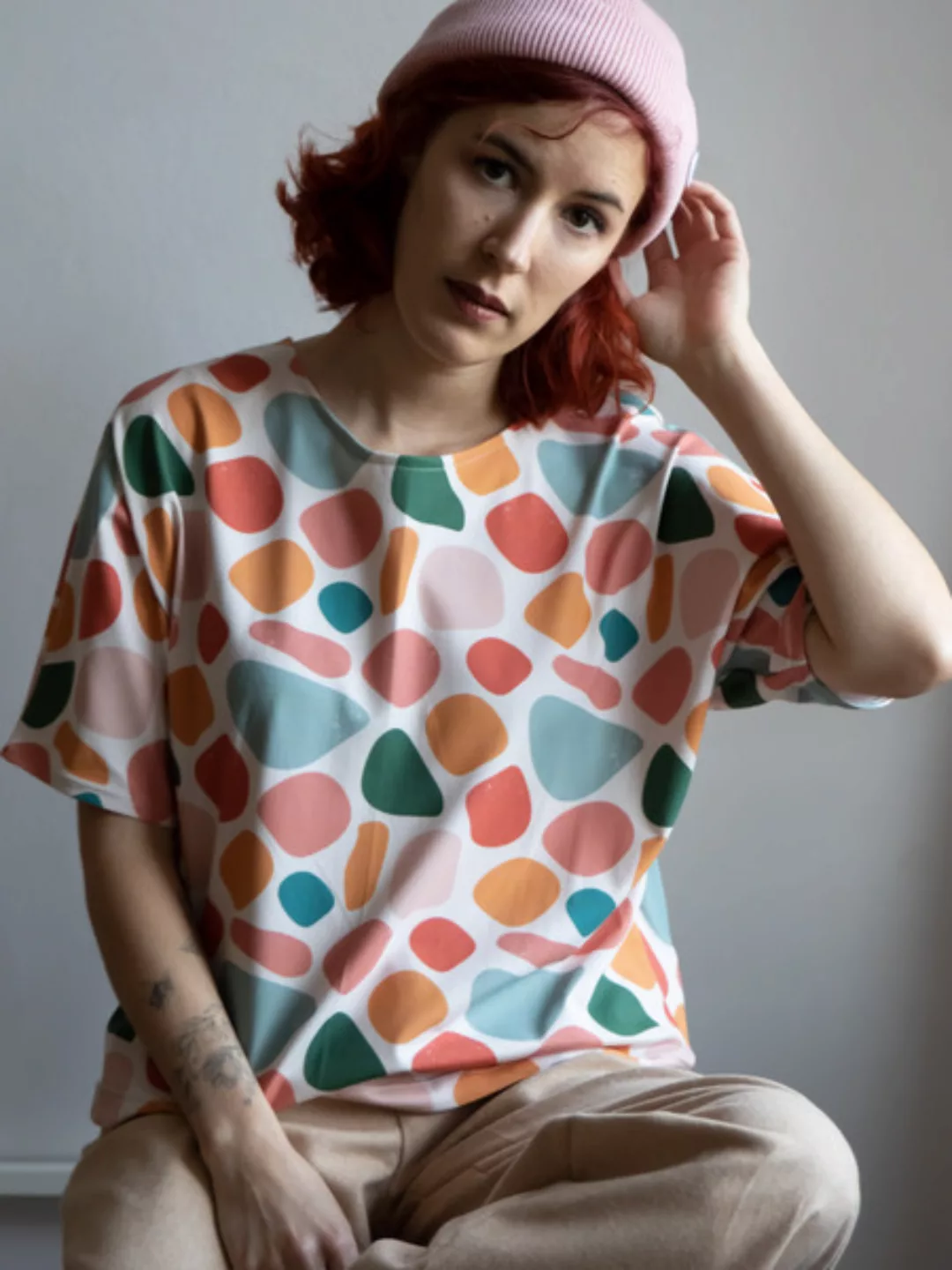 Ecostories Damen T-shirt Terrazzo günstig online kaufen