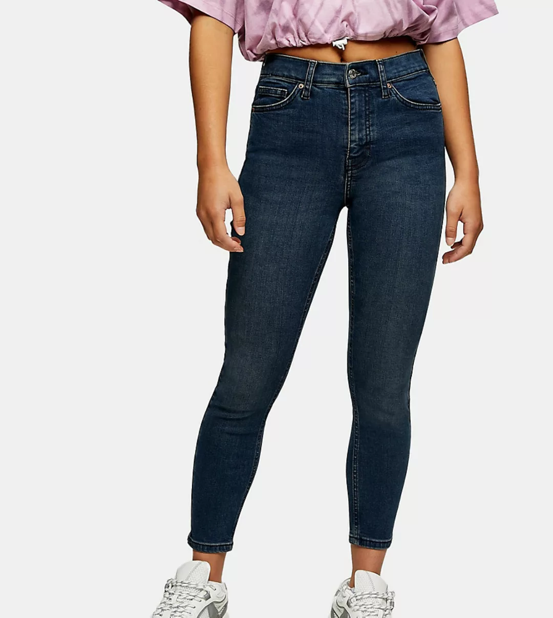 Topshop Petite – Jamie – Jeans in Blauschwarz günstig online kaufen