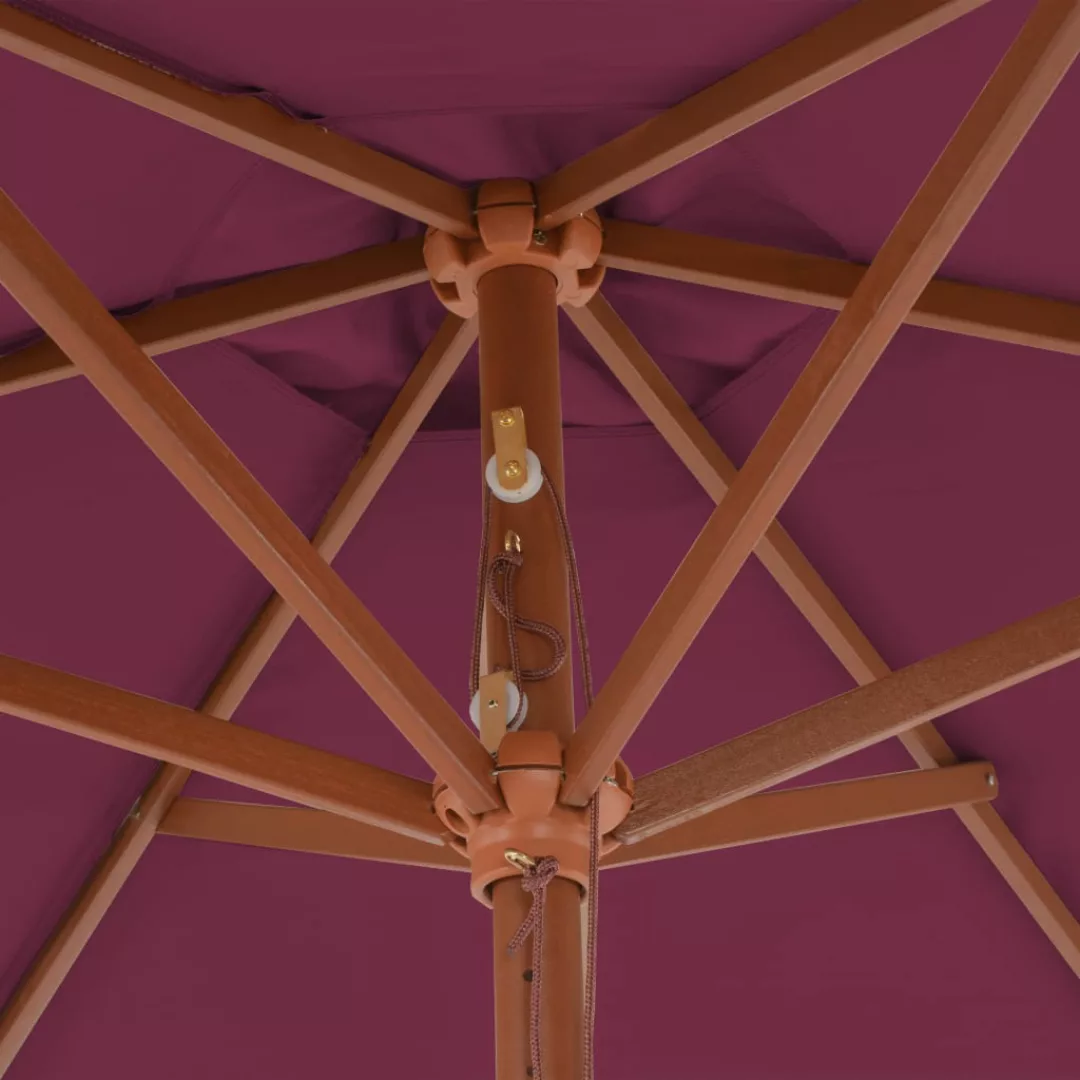 Sonnenschirm Mit Holz-mast 270 Cm Bordeauxrot günstig online kaufen