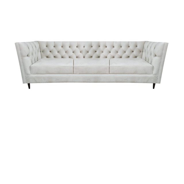 JVmoebel Chesterfield-Sofa Weiß 2x Sofas Komplett Sofagarnitur Wohnzimmer L günstig online kaufen