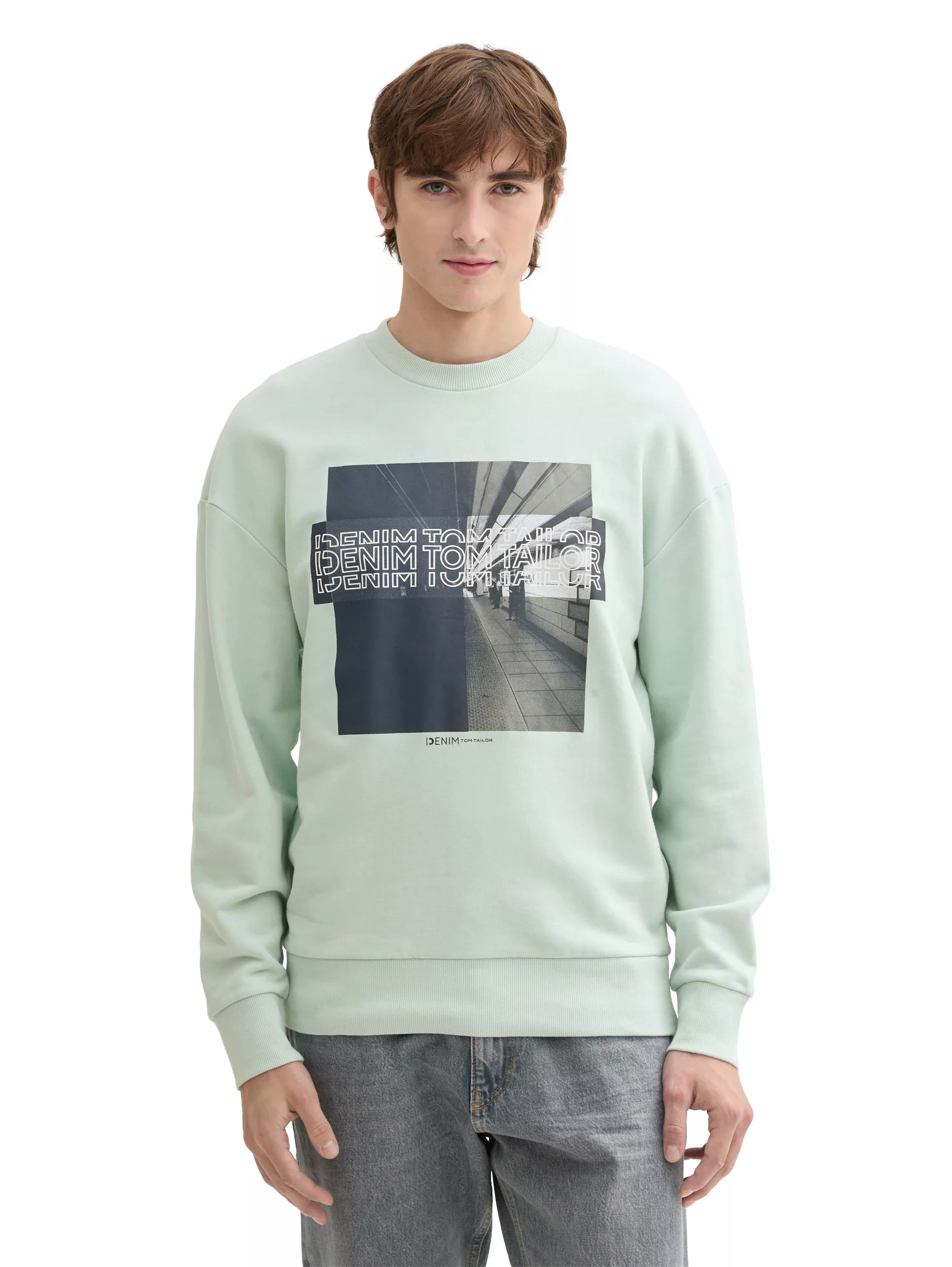 TOM TAILOR Denim Sweatshirt mit Frontprint günstig online kaufen