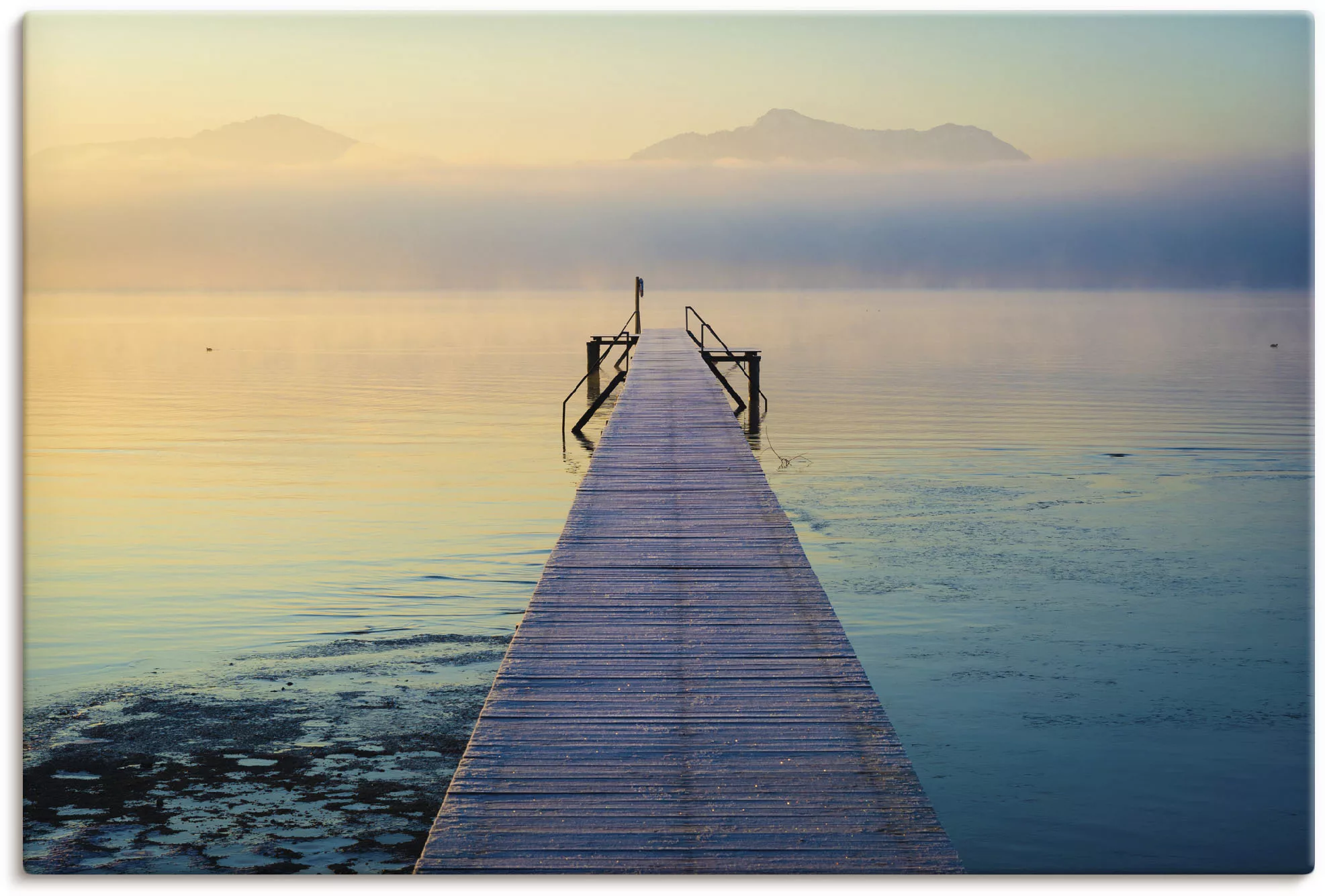 Artland Wandbild »Sonnenaufgang am Chiemsee«, Seebilder, (1 St.), als Leinw günstig online kaufen