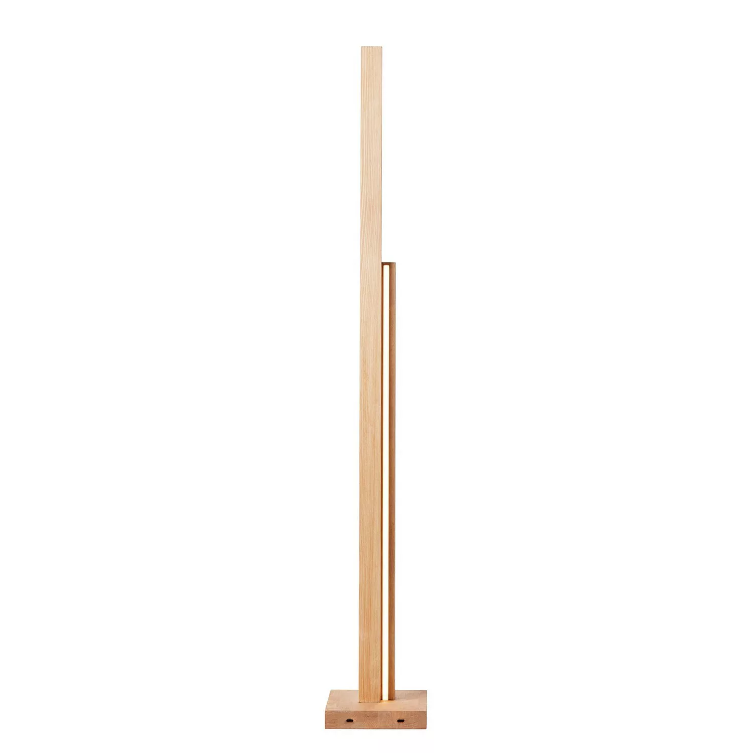 BRILLIANT CAYETANA LED Stehleuchte 156 cm Holz Kiefer braun gebeizt 2-Flamm günstig online kaufen