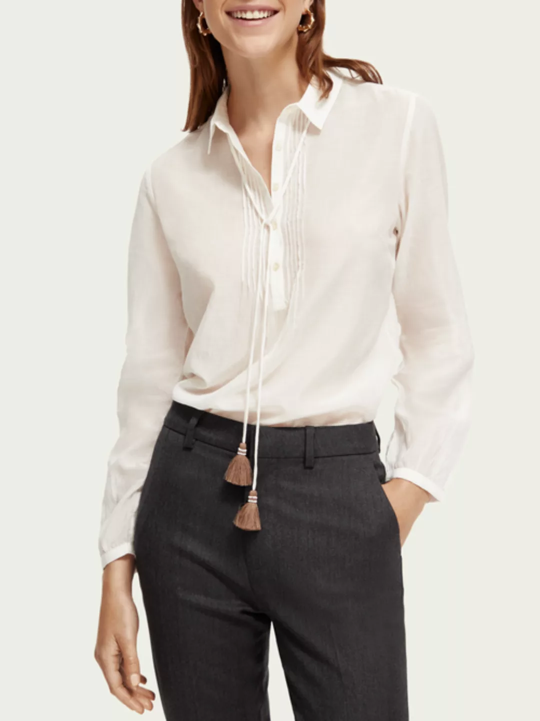 Lightweight pintuck blouse günstig online kaufen