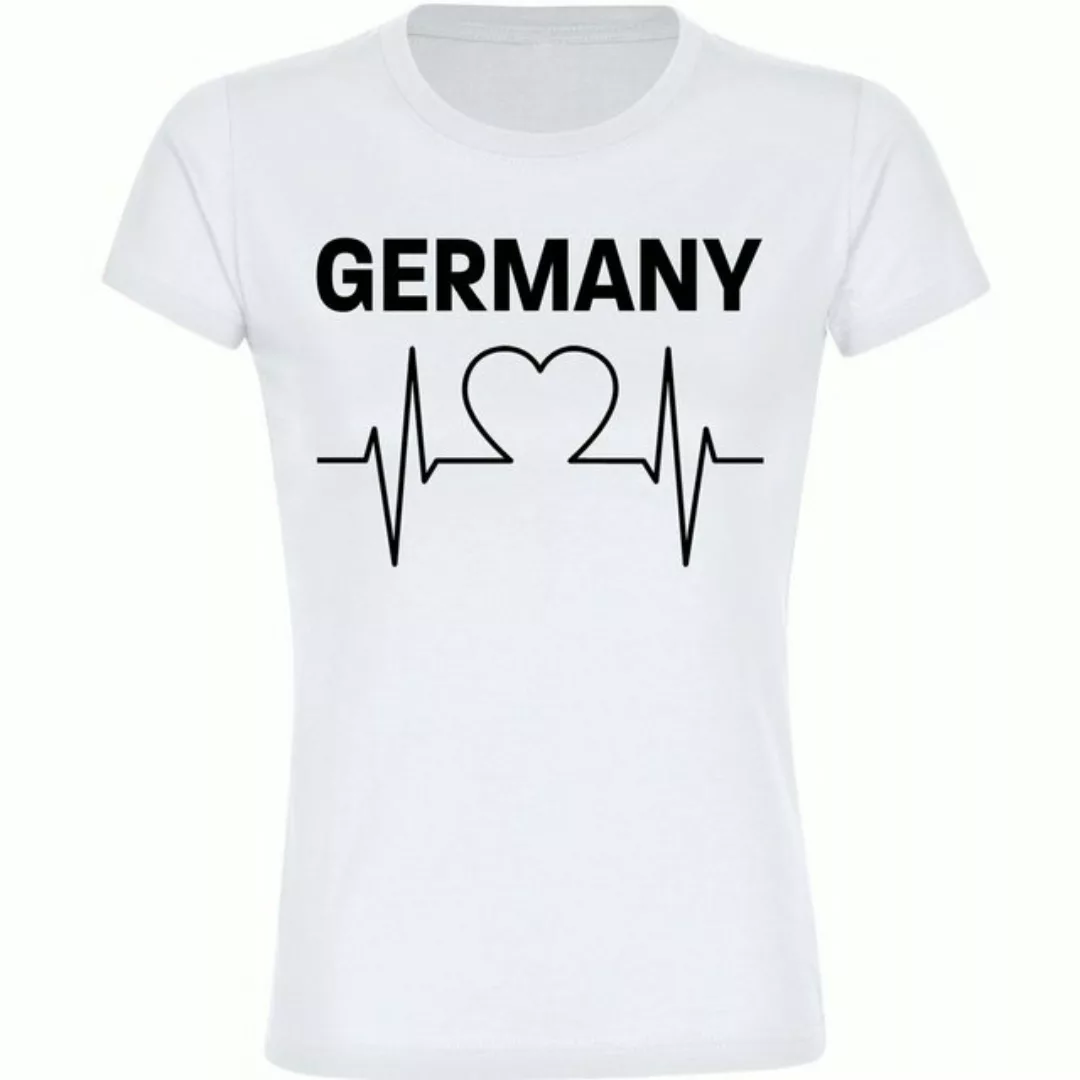 multifanshop T-Shirt Damen Germany - Herzschlag - Frauen günstig online kaufen