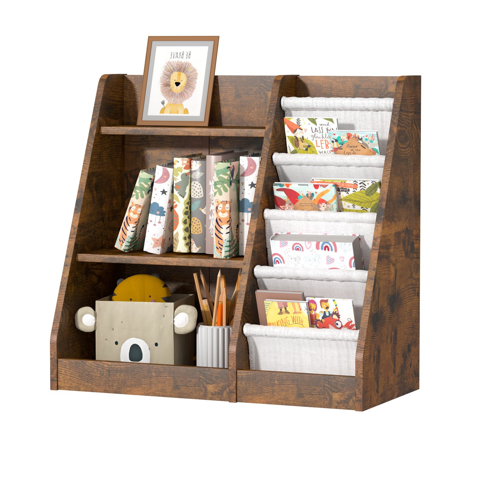 radelldar Bücherregal Kinderregal Spielzeugregal, mit 3 günstig online kaufen