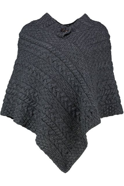 Carraig Donn Strickjacke Strickponcho anthrazit aus Irland im typischem Ara günstig online kaufen