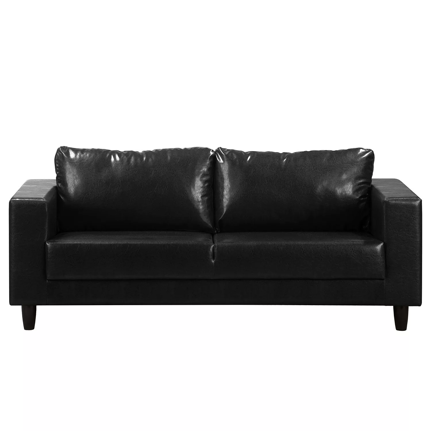home24 ars manufacti Sofa Bexwell I 3-Sitzer Schwarz 100% Polyurethan 180x8 günstig online kaufen