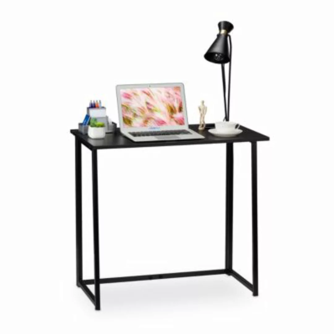 relaxdays Schreibtisch klappbar schwarz günstig online kaufen