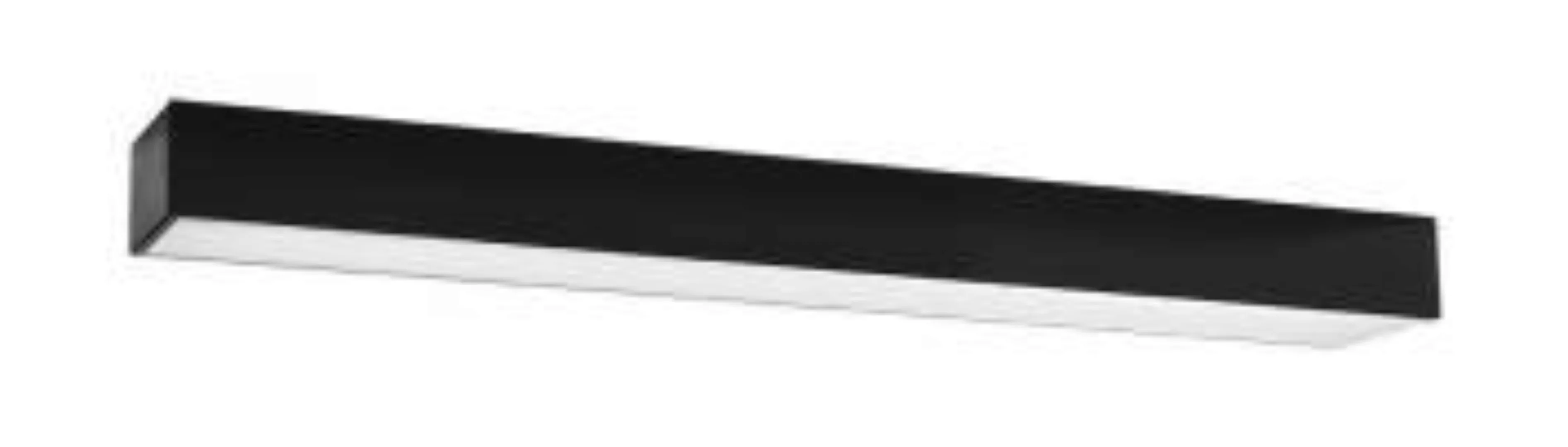 Schwarze Deckenlampe LED 67 cm H: 6 cm länglich flach günstig online kaufen