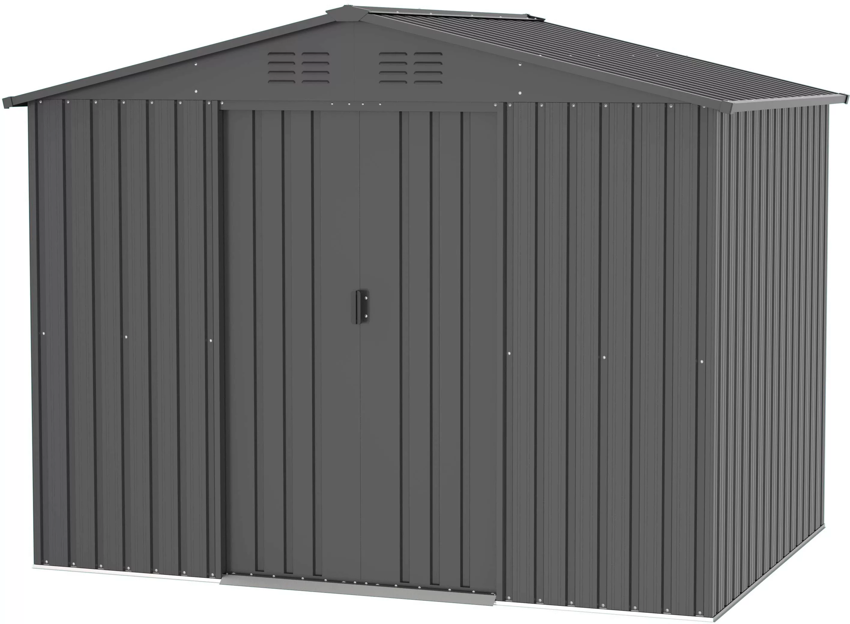 Tepro Metallgerätehaus Flex Shed X-Large 253 cm x 192 cm x 181 cm Anthrazit günstig online kaufen