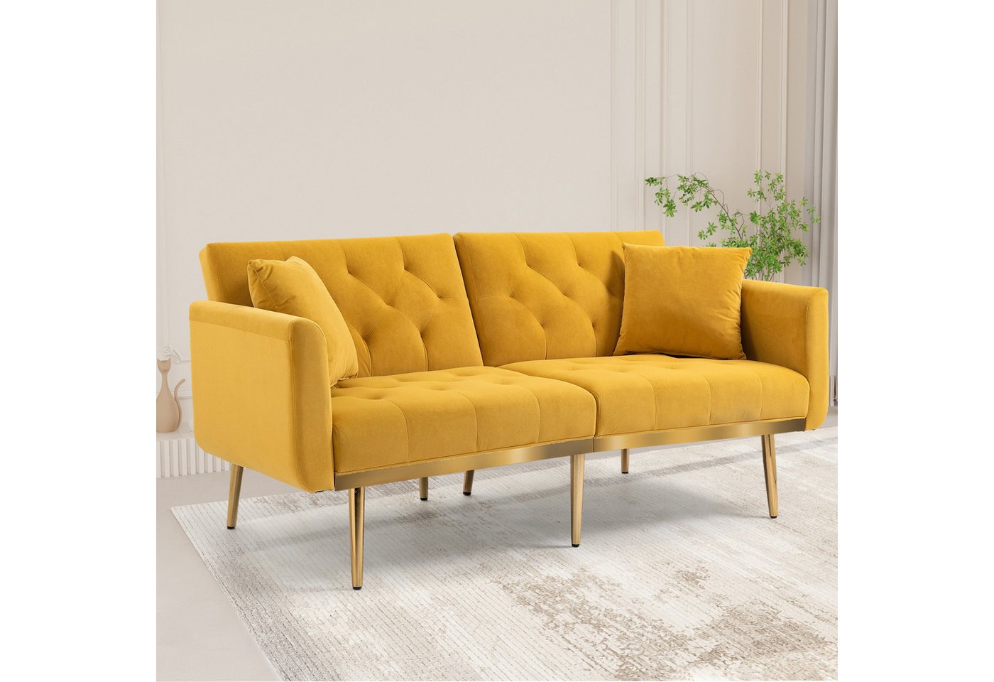 OKWISH Sofa Schlafsofa, Akzentsofa, Loveseat-Sofa mit Metallfüßen, Elegante günstig online kaufen