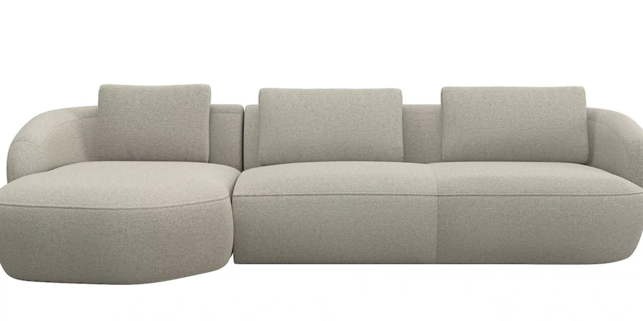 FLEXLUX Wohnlandschaft "Torino, rund, L-Form, Sofa-Ecke mit Recamiere, Long günstig online kaufen