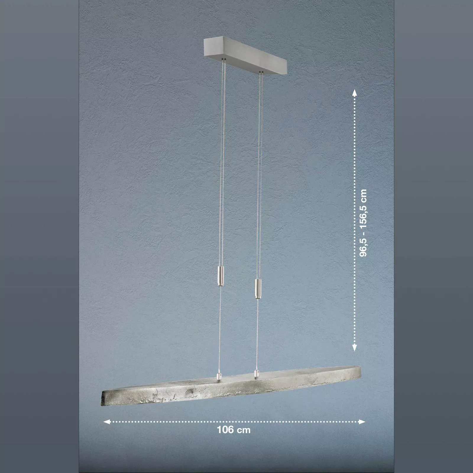 LED-Hängeleuchte Colmar, CCT, nickel, Länge 106 cm günstig online kaufen