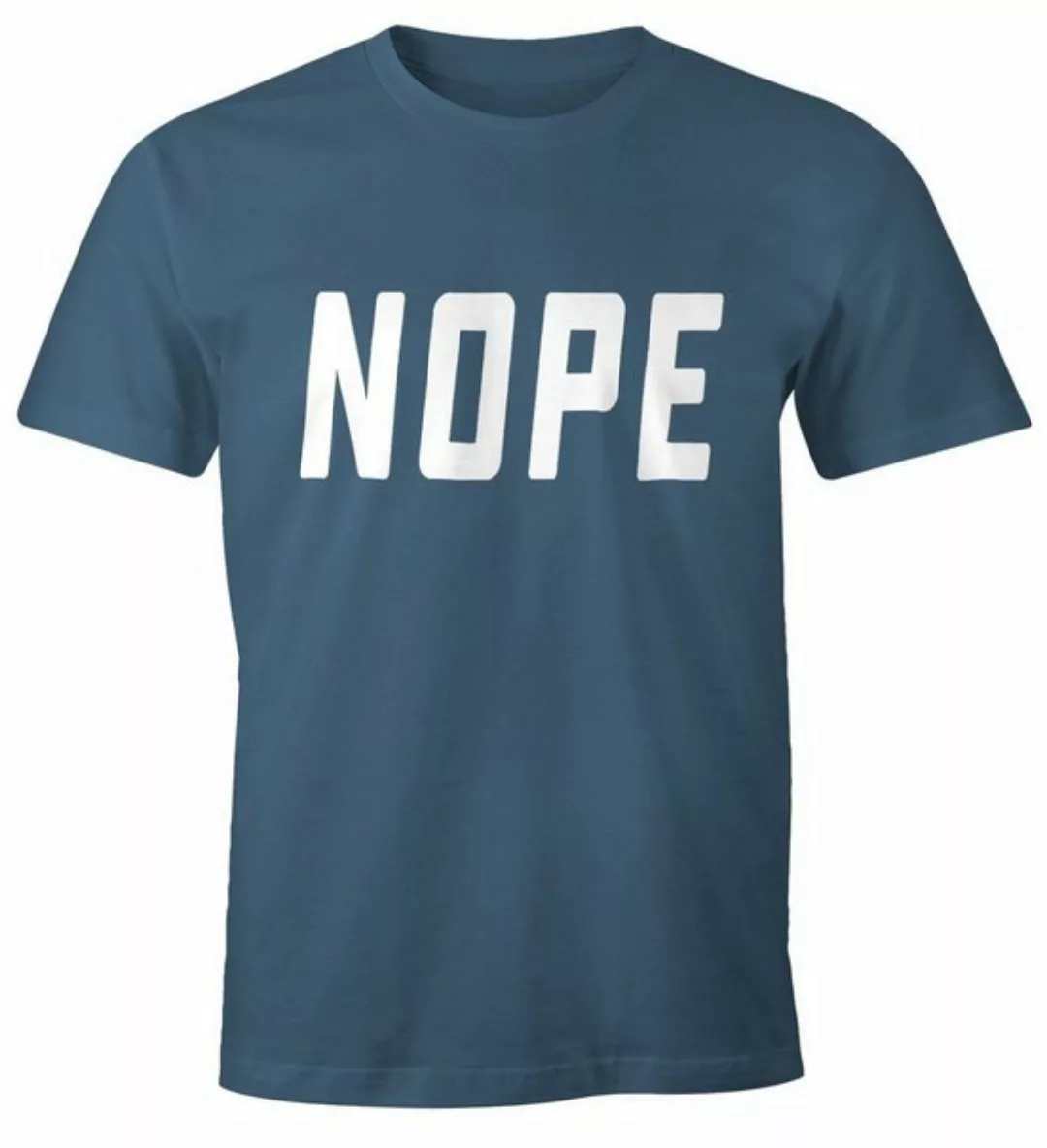 MoonWorks Print-Shirt NOPE Herren T-Shirt Spruch-Shirt mit Print günstig online kaufen