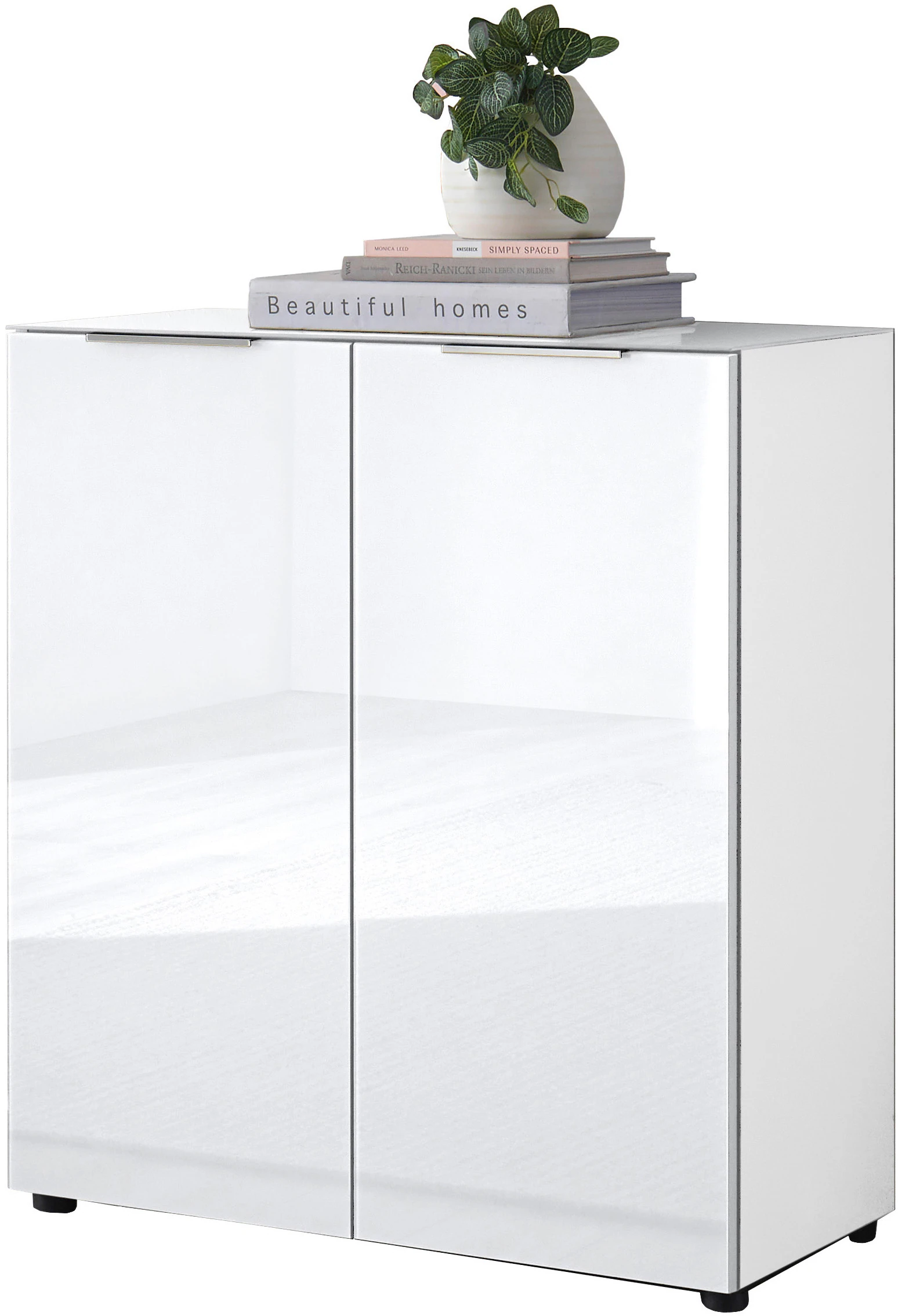 HBZ Kommode "Santorin", (1 St.), in weiß oder Anthrazit, Schrank mit Glasfr günstig online kaufen