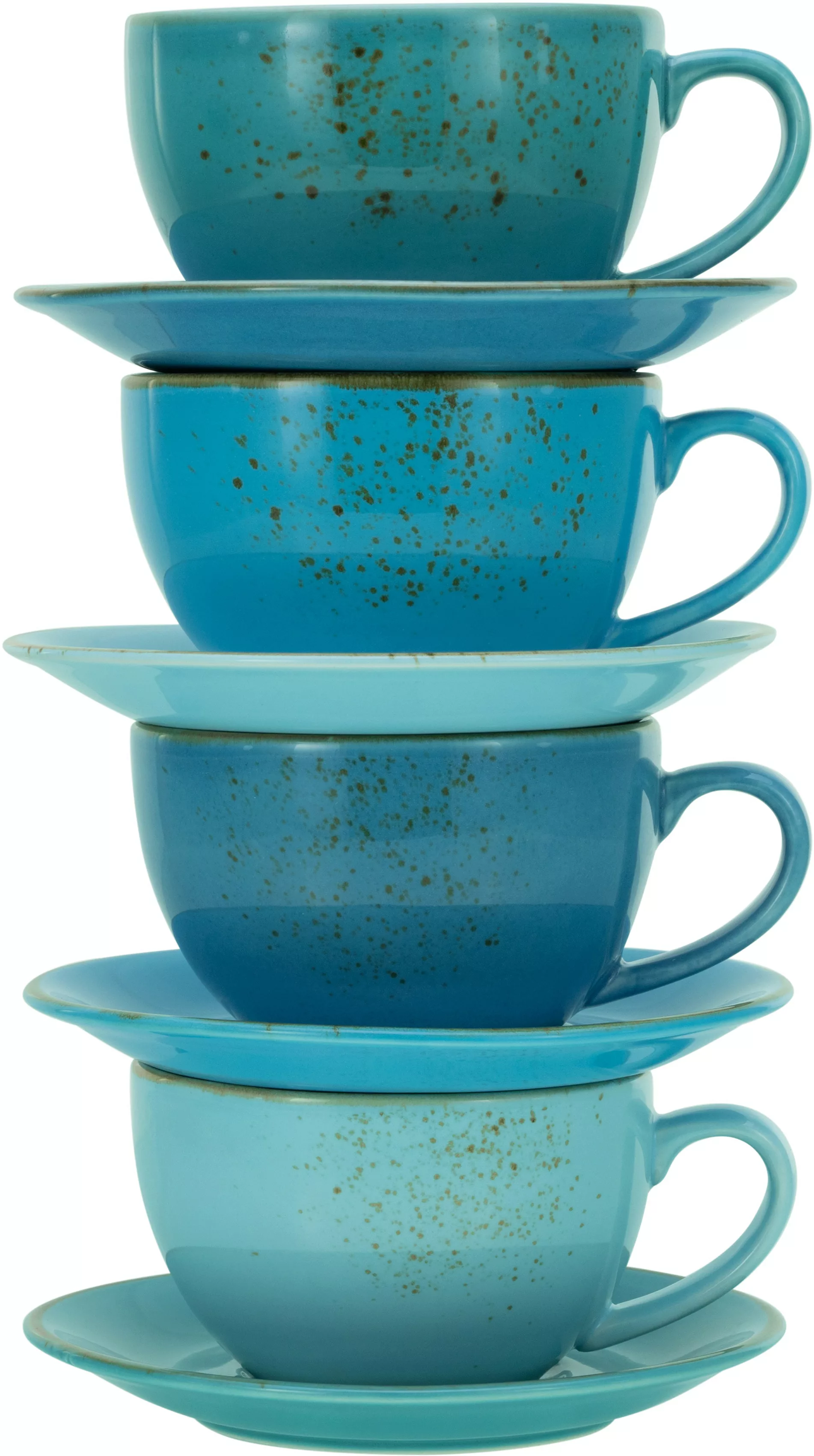 CreaTable Cappuccinotasse »Kaffeetasse NATURE COLLECTION Aqua«, (Set, 8 tlg günstig online kaufen