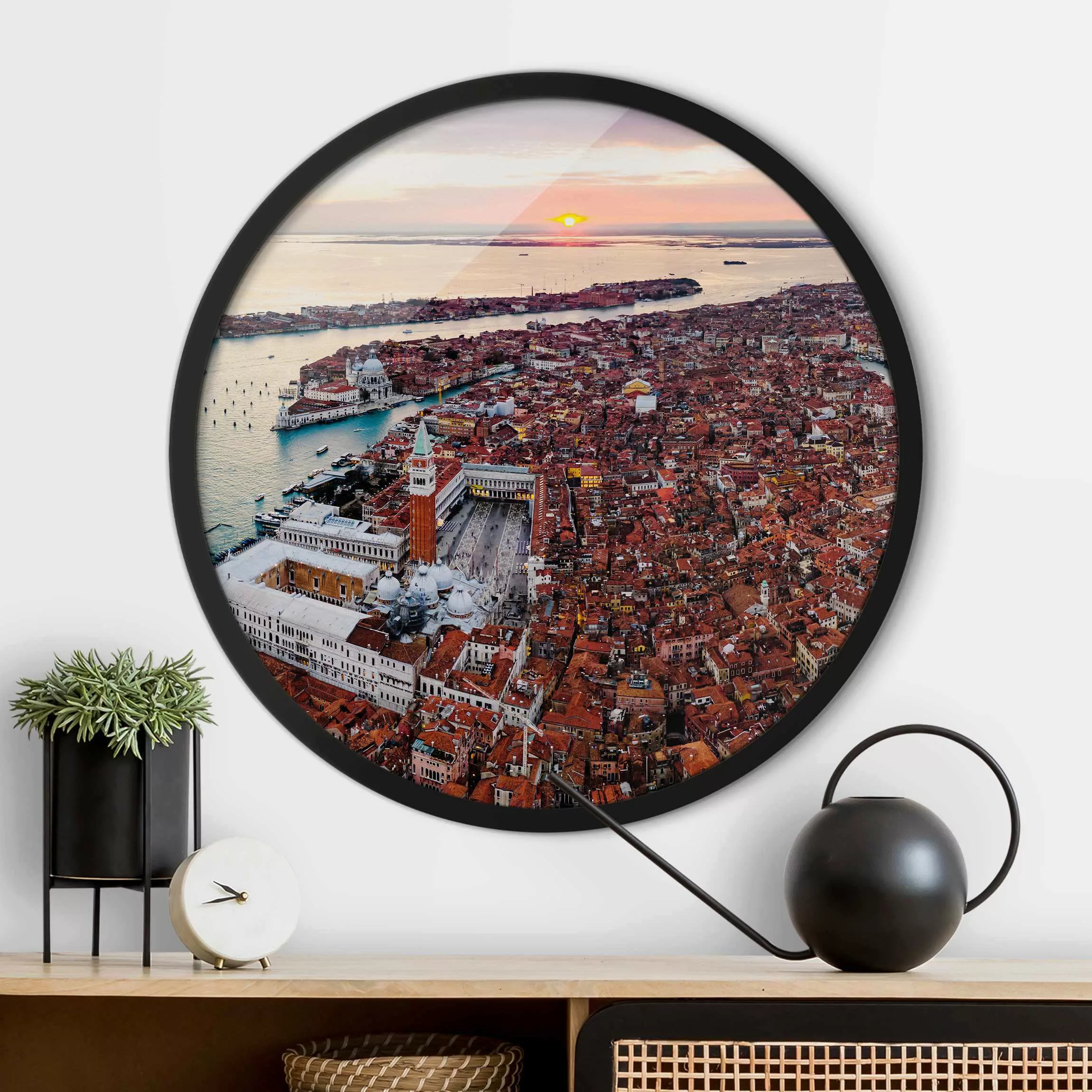 Rundes Gerahmtes Bild Venedig günstig online kaufen