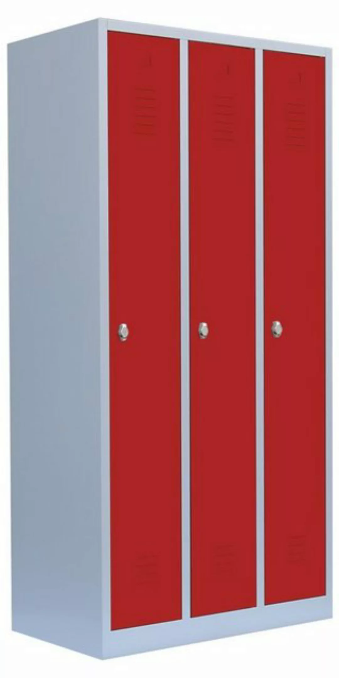 Steelboxx Spind Lüllmann® Garderobenschrank, 3 Abteile, 1800 x 885 x 500 mm günstig online kaufen
