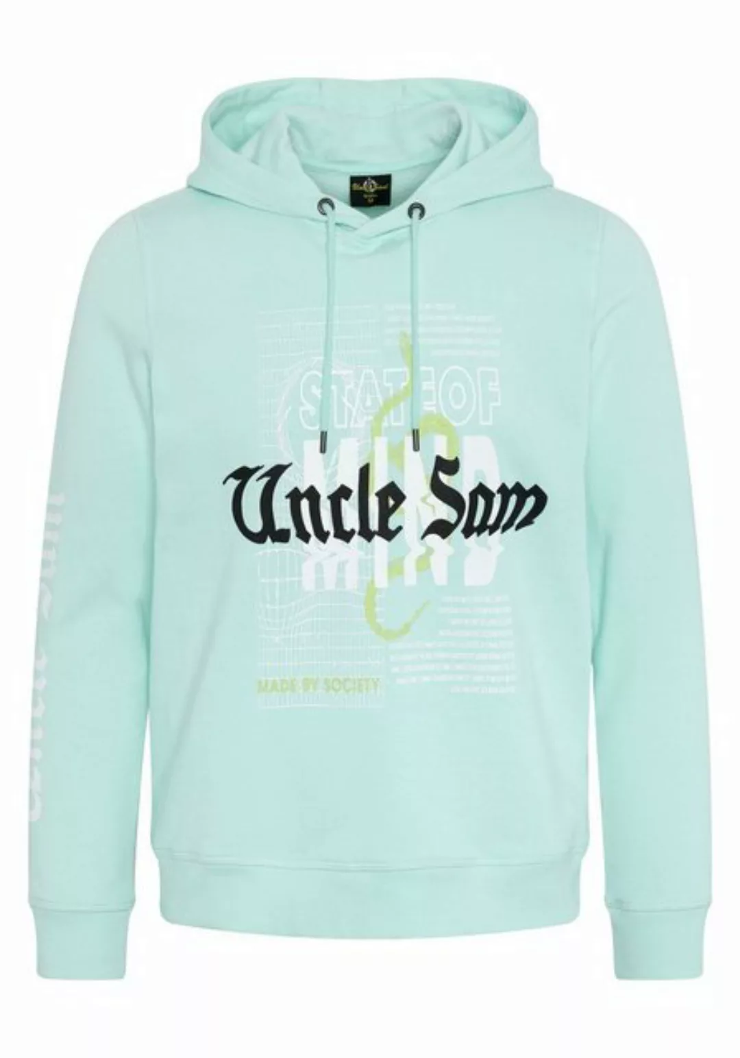 Uncle Sam Kapuzensweatshirt im Label-Design günstig online kaufen