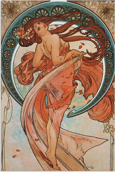 Artland Wandbild »Vier Künste: Der Tanz. 1898.«, Frau, (1 St.), als Alubild günstig online kaufen