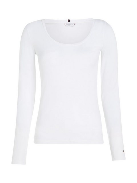 Tommy Hilfiger Langarmshirt SLIM MODERN CO/EA SCOOP LS in klassicher Basic- günstig online kaufen